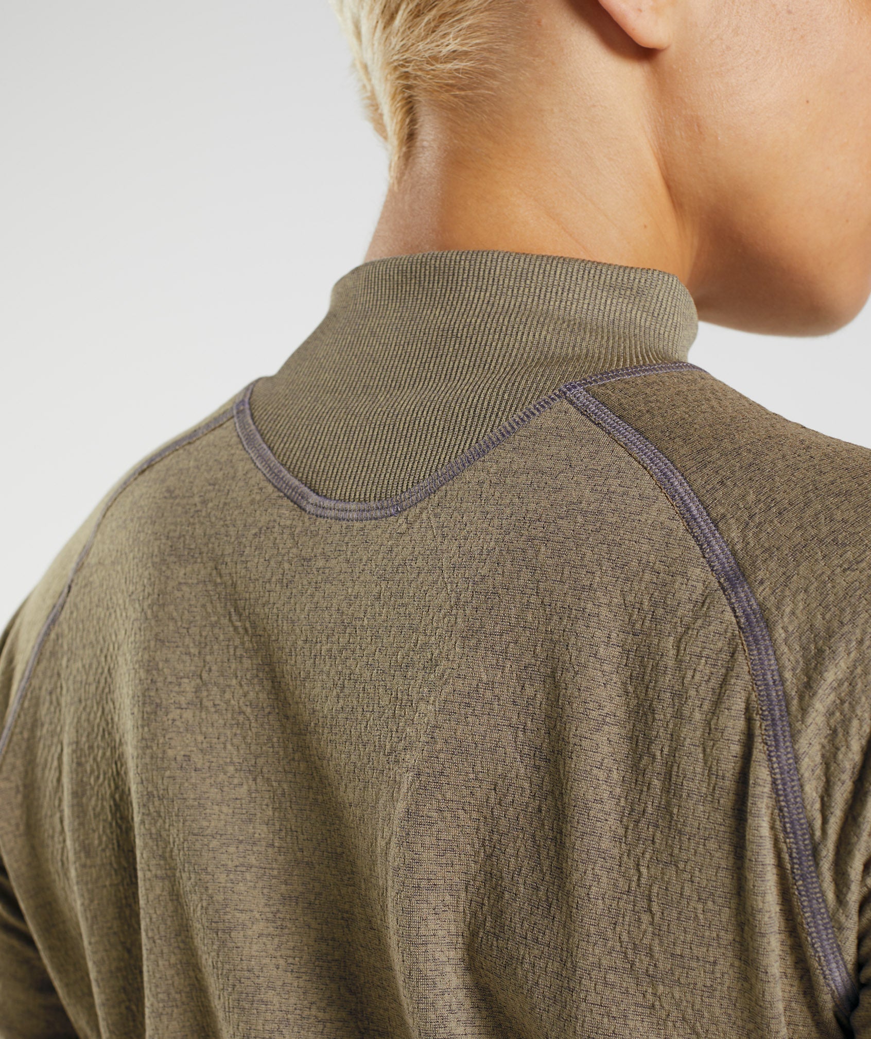 315 Long Sleeve Warmup Top in Cement Brown/Mercury Purple Marl - view 3