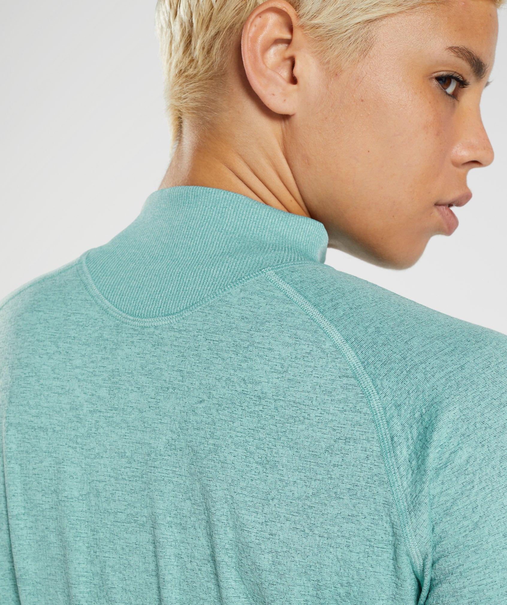 315 Long Sleeve Warmup Top in Pearl Blue/Winter Teal Marl - view 5