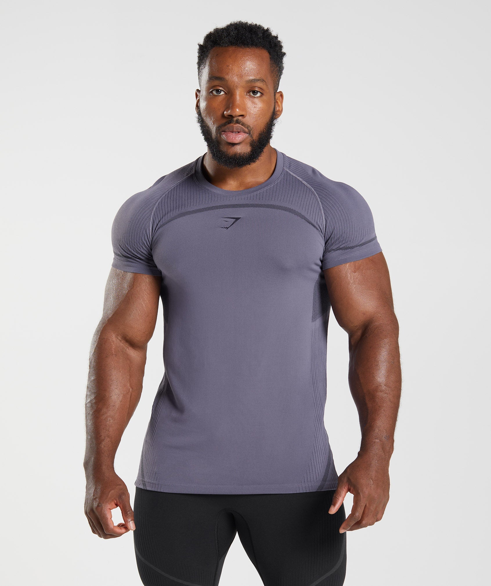 315 Seamless T-Shirt in Mercury Purple/Black