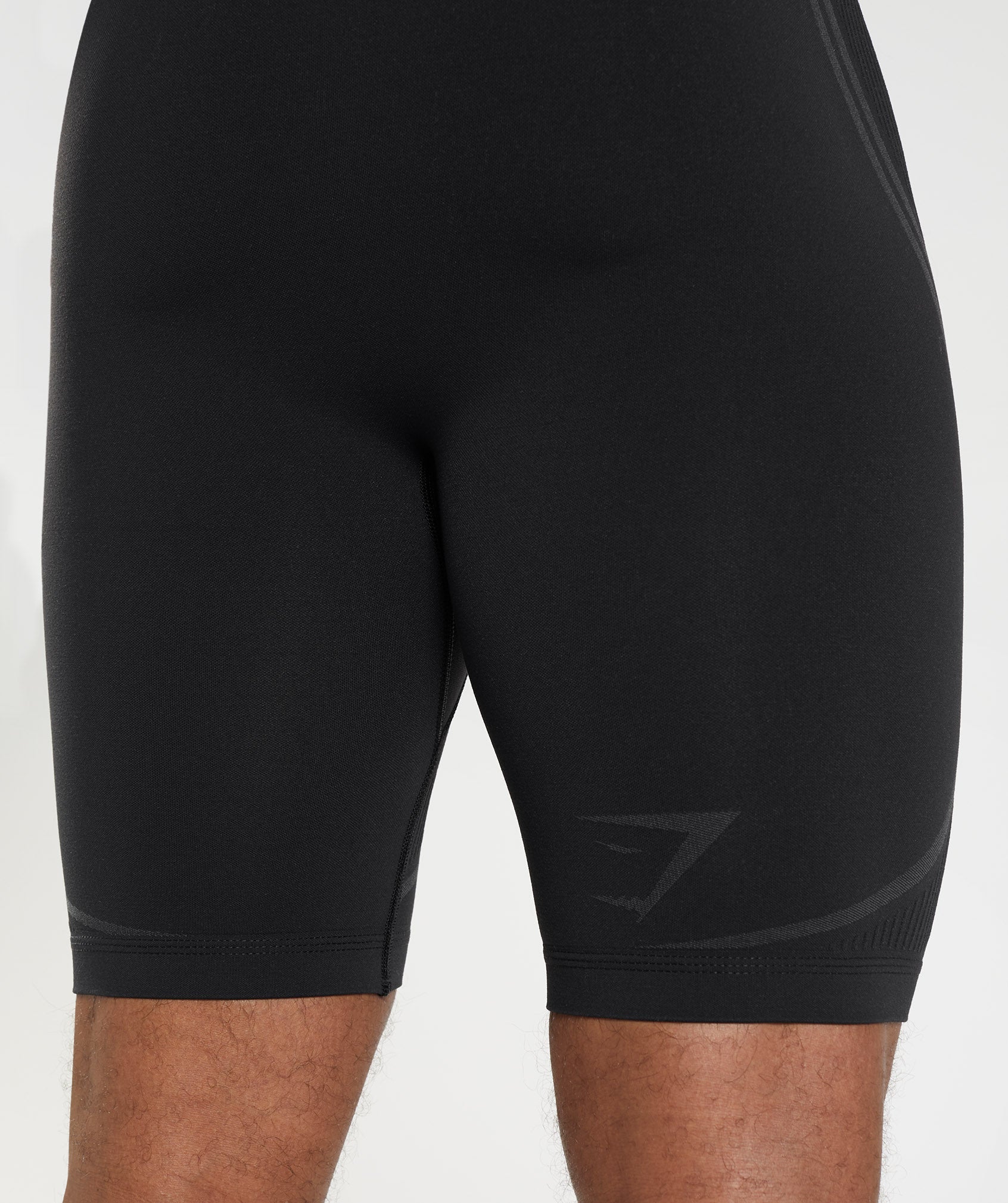 Gymshark 315 Seamless 1/2 Shorts - Black/Charcoal Grey