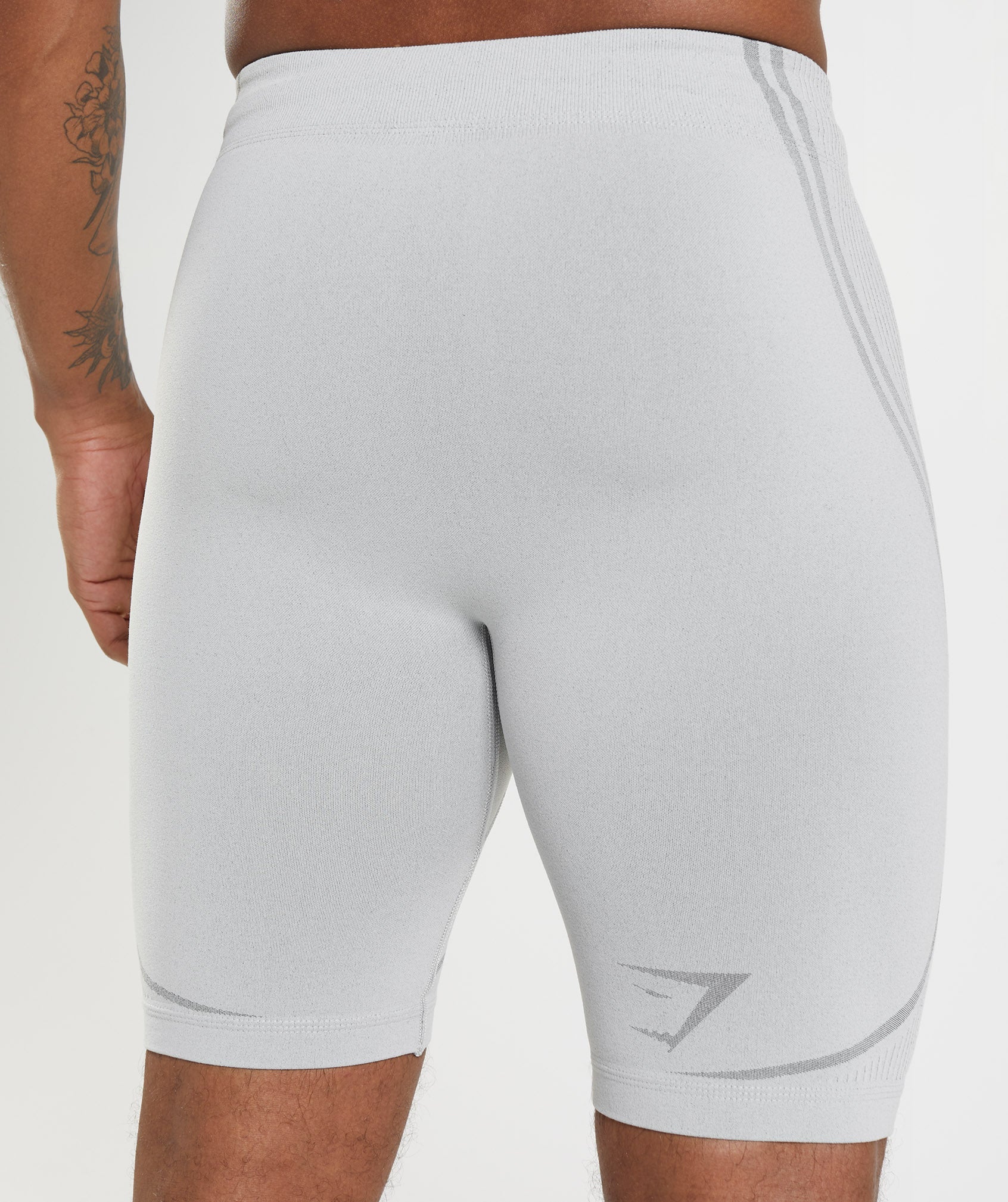 Gymshark 315 Seamless Tights - Light Grey/Charcoal Grey