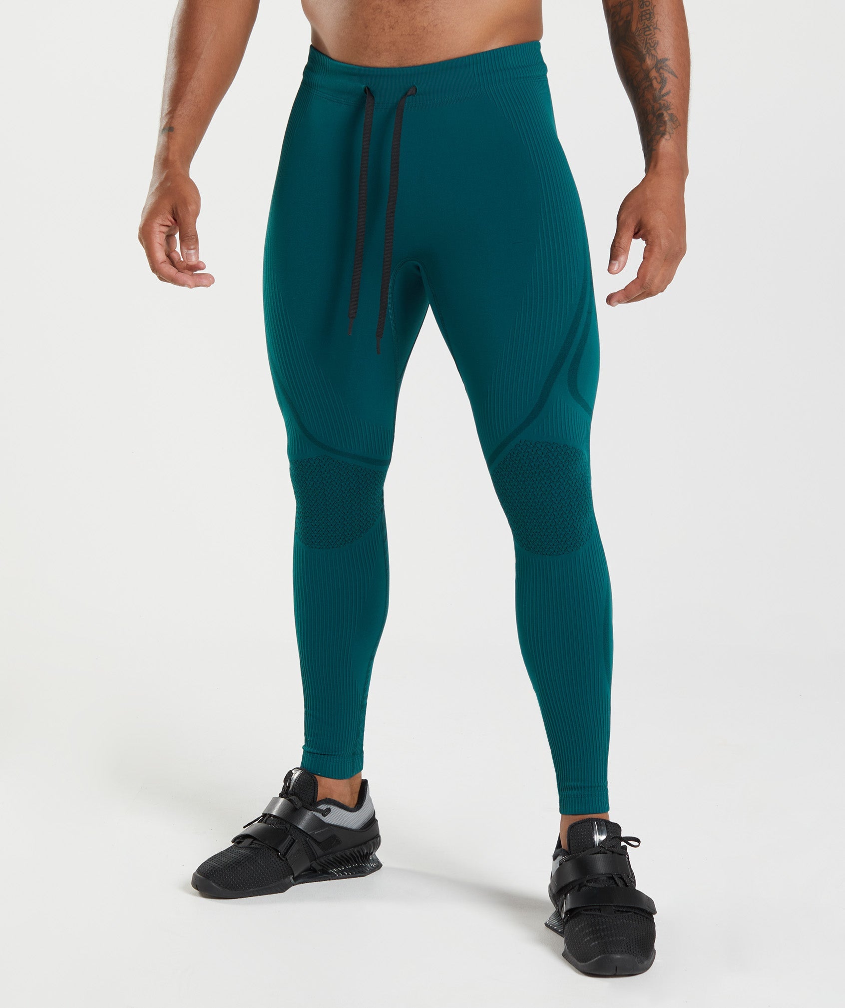 315 Seamless Tights in Winter Teal/Black - view 1