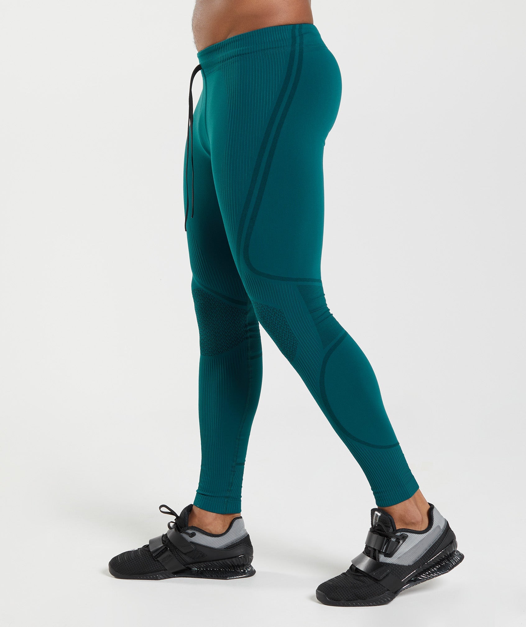 315 Seamless Tights in Winter Teal/Black - view 3