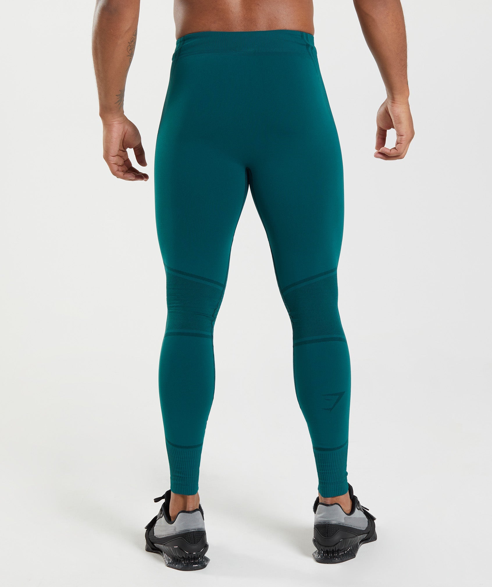 315 Seamless Tights in Winter Teal/Black - view 2