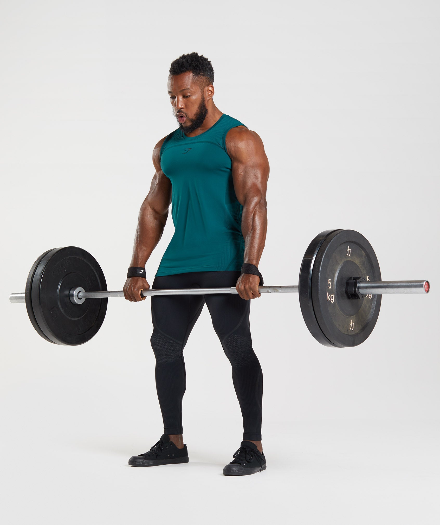 315 Seamless Tank in Winter Teal/Black - view 4