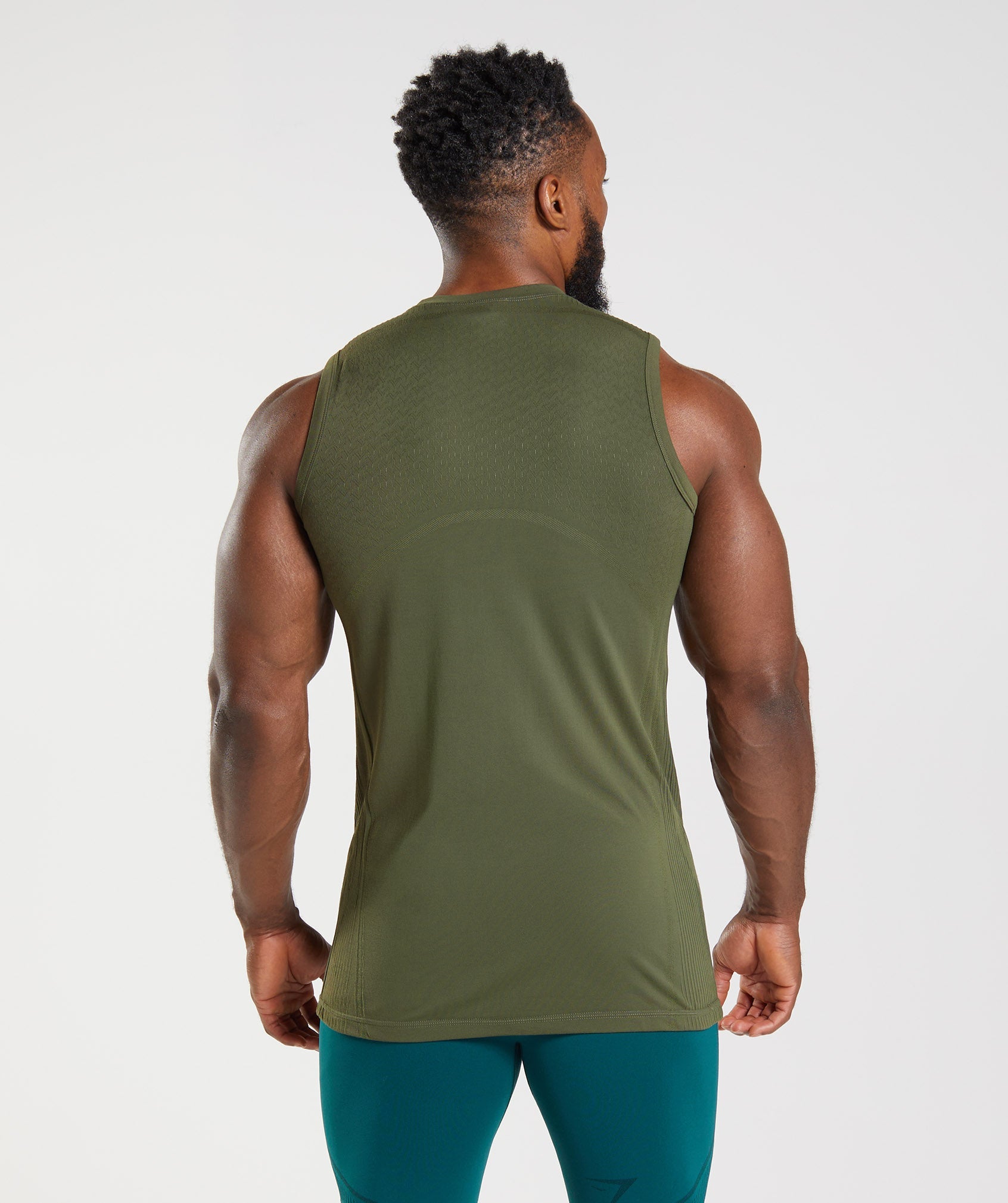 315 Seamless Tank in Core Olive/Marsh Green - view 2