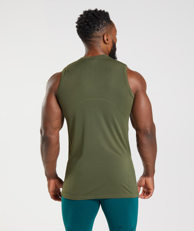 Gymshark 315 Seamless Tank - Core Olive/Marsh Green | Gymshark