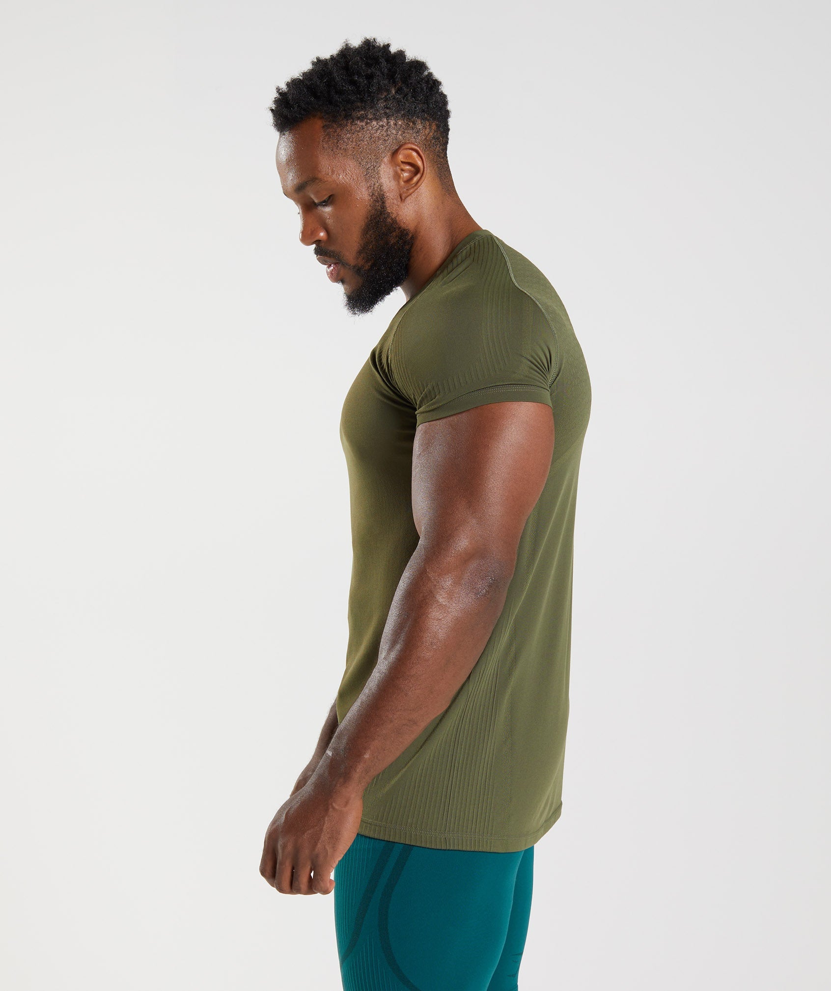 315 Seamless T-Shirt in Core Olive/Marsh Green