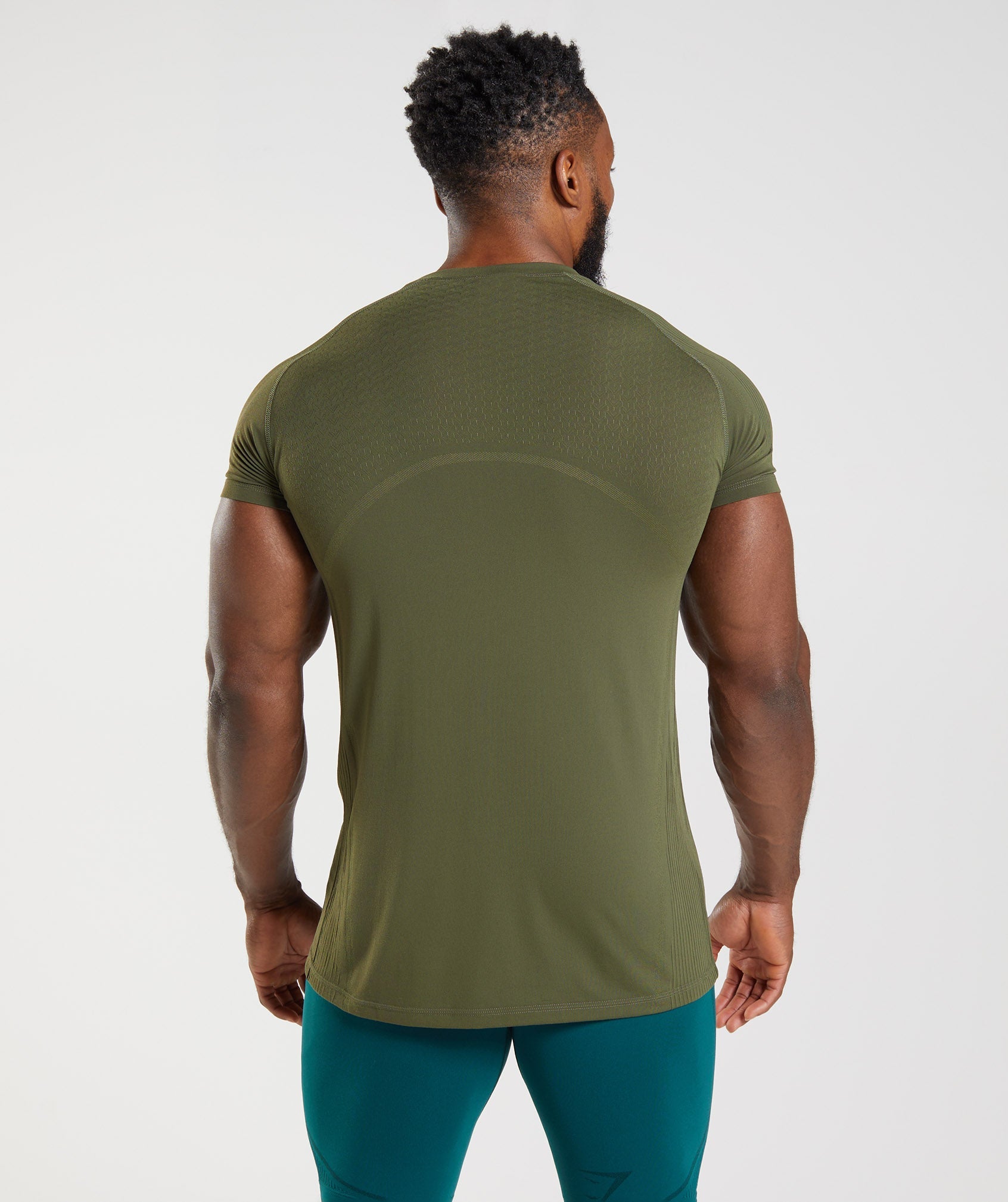 315 Seamless T-Shirt in Core Olive/Marsh Green - view 2