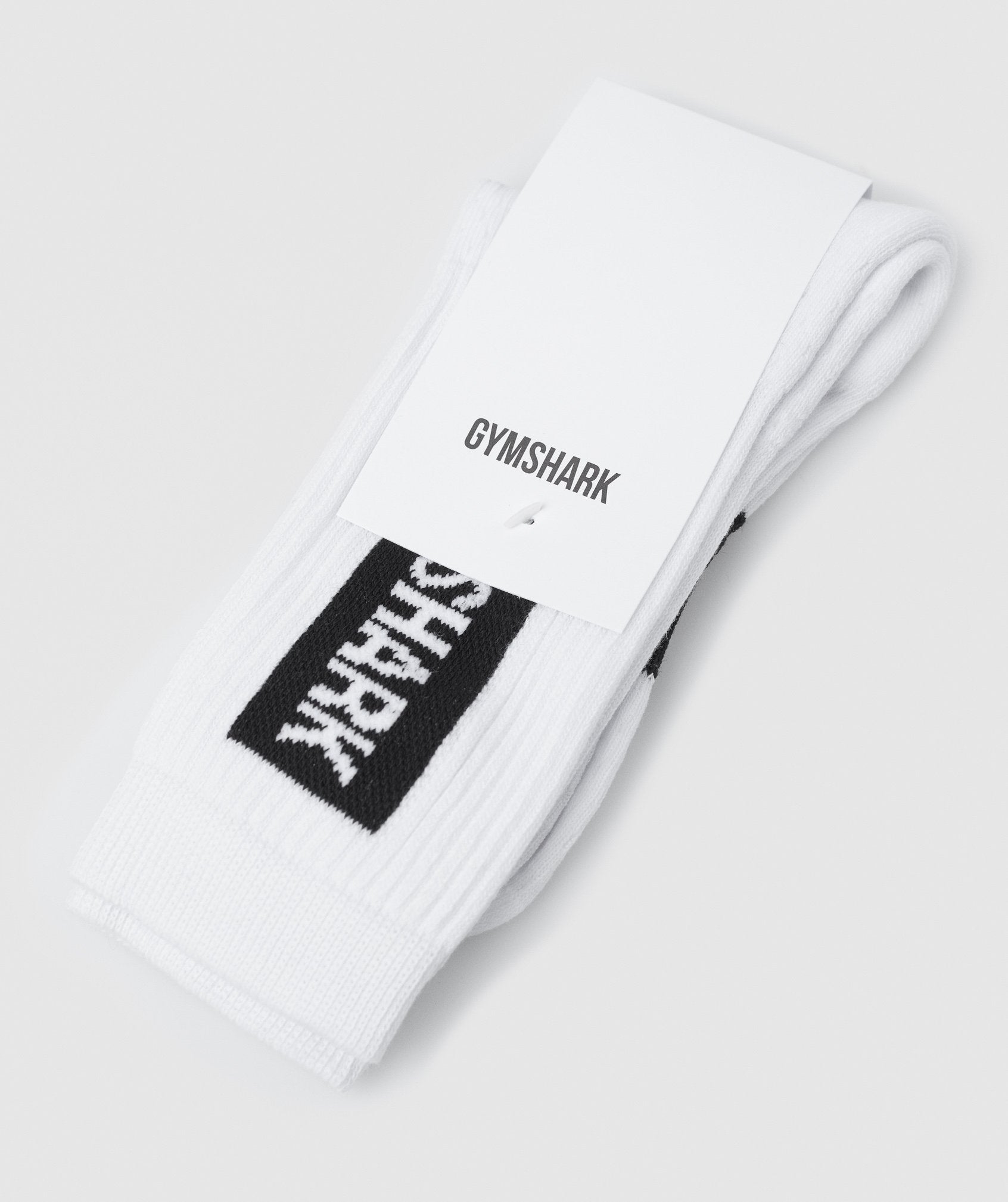 Premium Logo Crew Socks (1pk) in White - view 5
