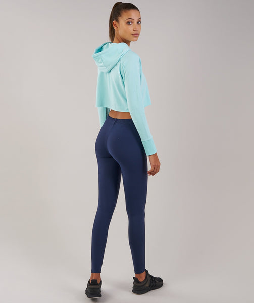 Gymshark Cropped Hoodie - Pale Turquoise 1
