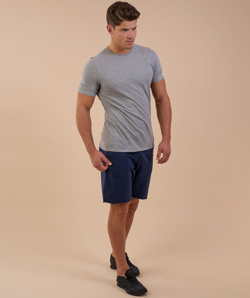 Gymshark Brushed Cotton T-Shirt - Light Grey Marl 2