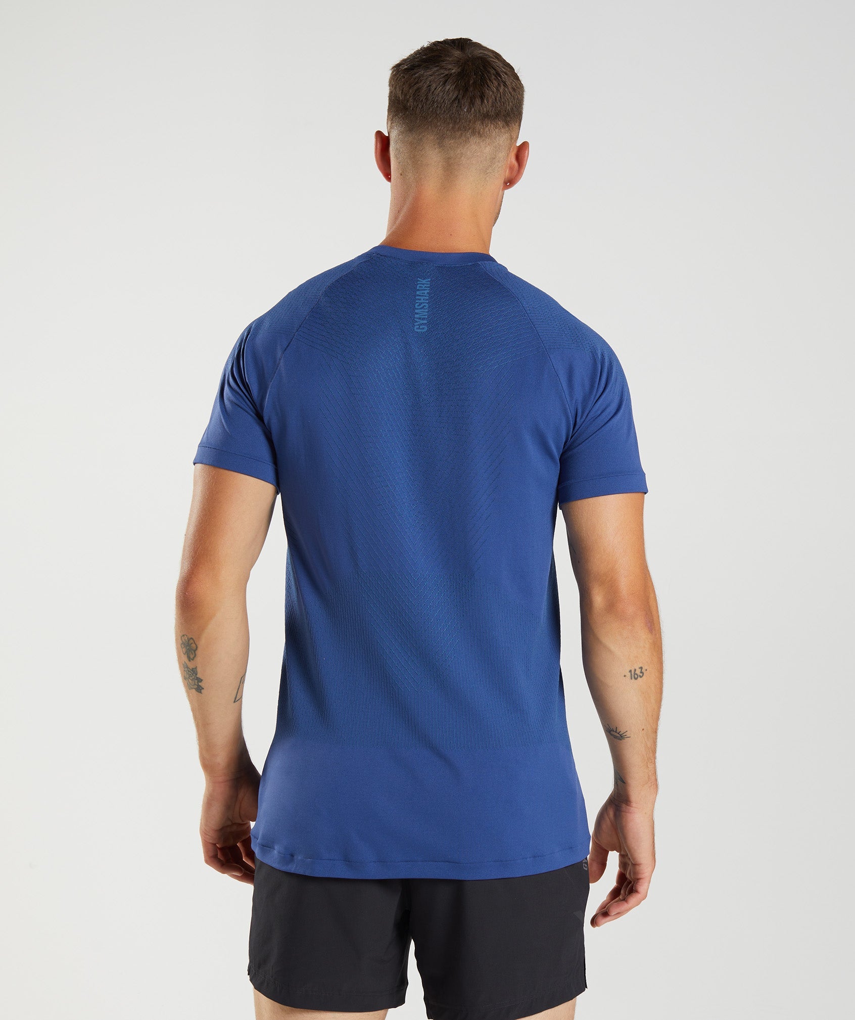 Apex Seamless T-Shirt in Stellar Blue/Lakeside Blue - view 2