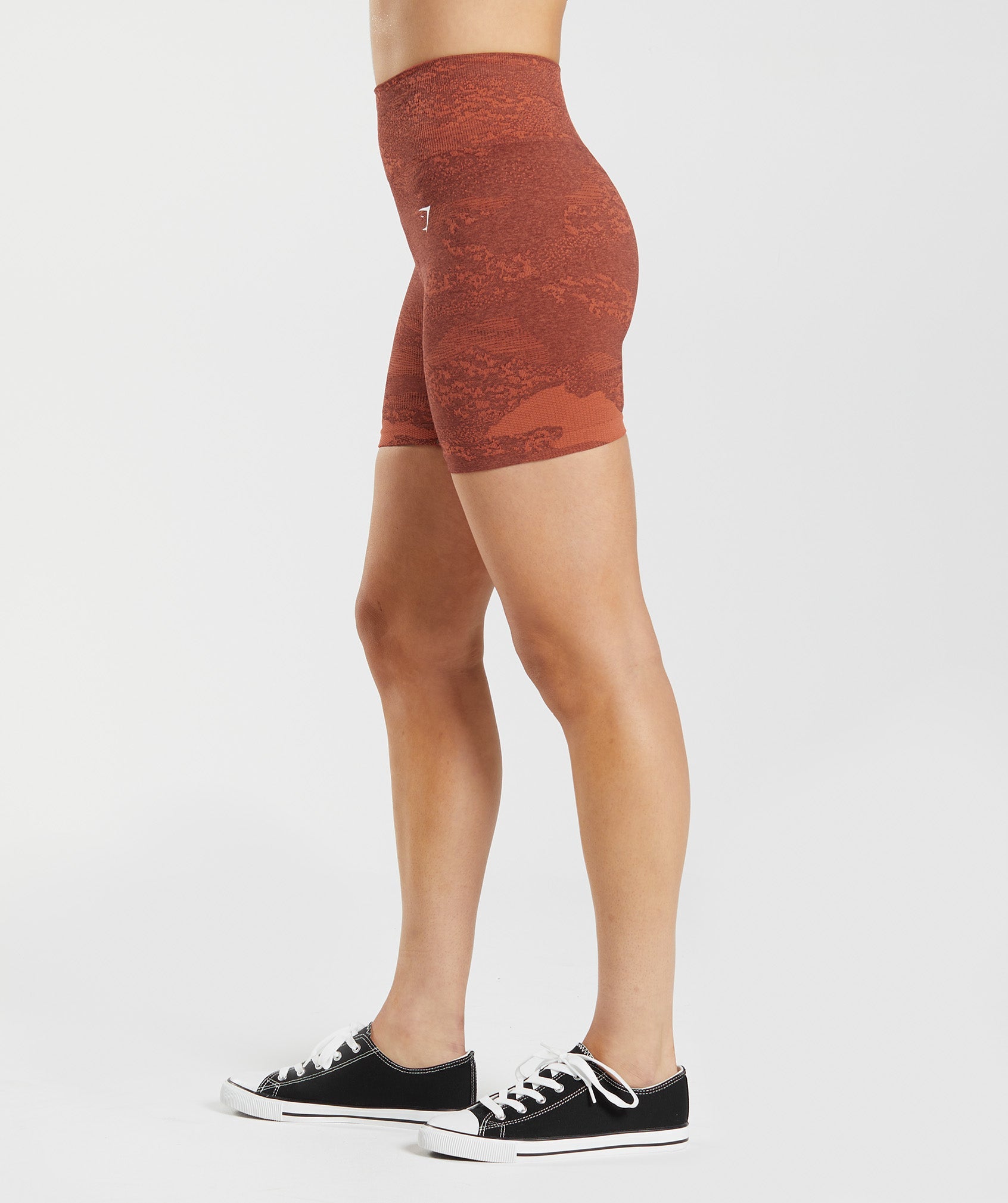Adapt Camo Seamless Shorts in Lava | Storm Red/Cherry Brown - view 3