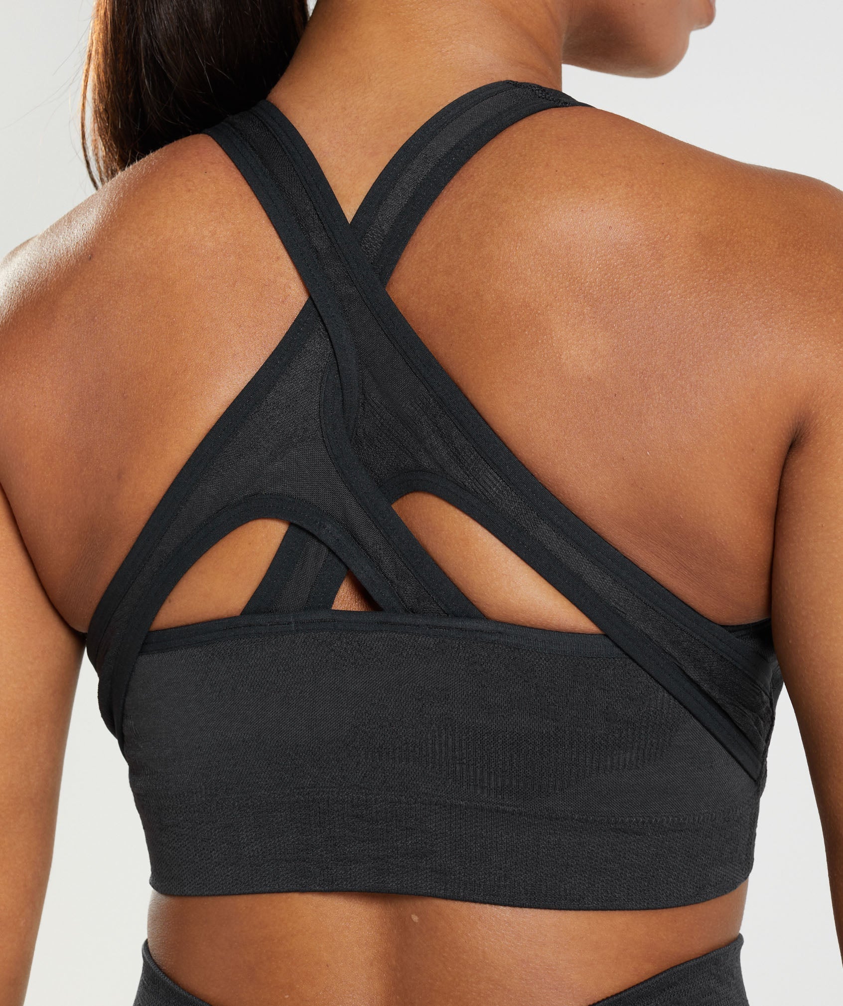 Adapt Camo Seamless Sports Bra in Black/Onyx Grey - view 5