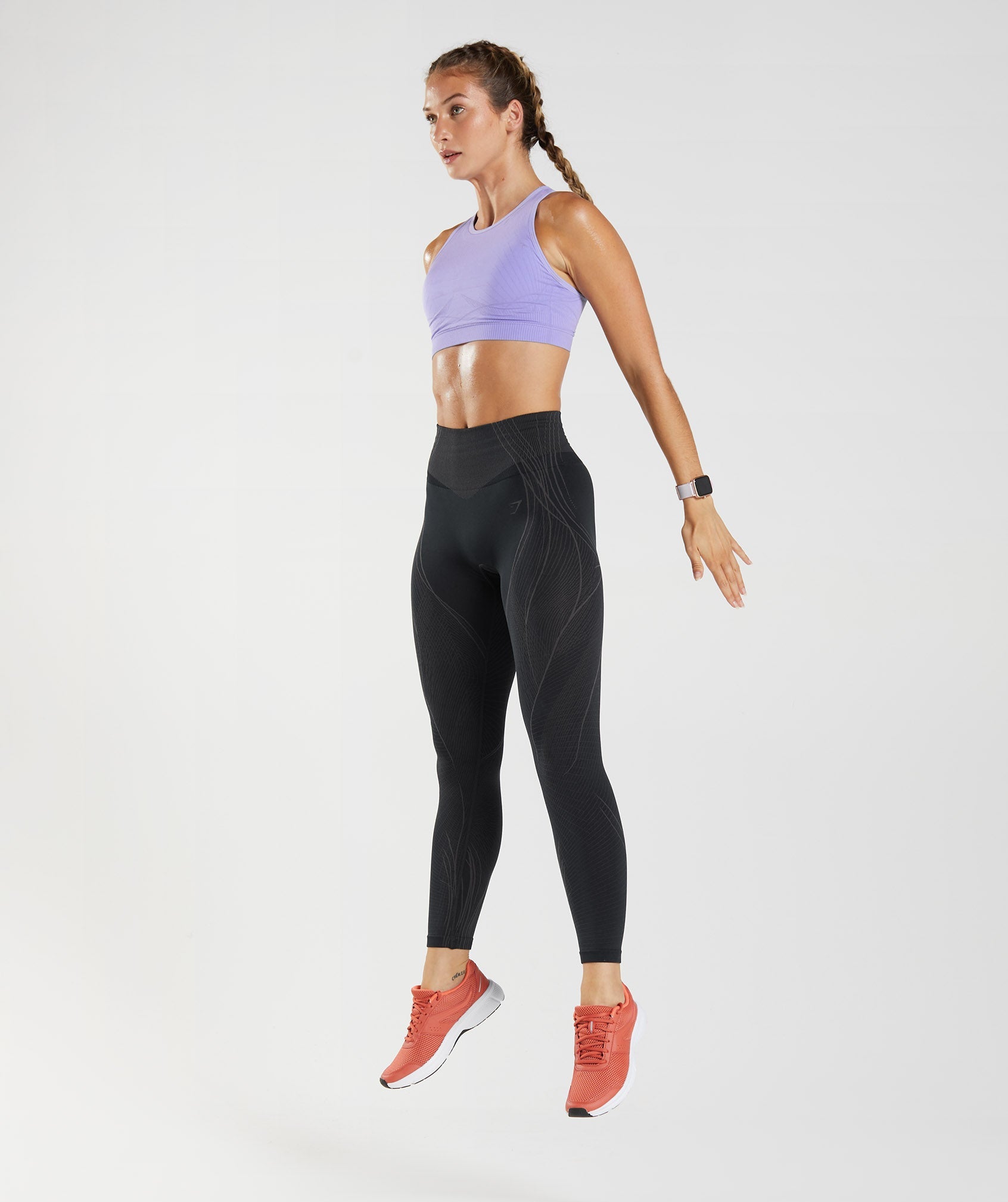 Apex Seamless Leggings in Black/Onyx Grey - view 4