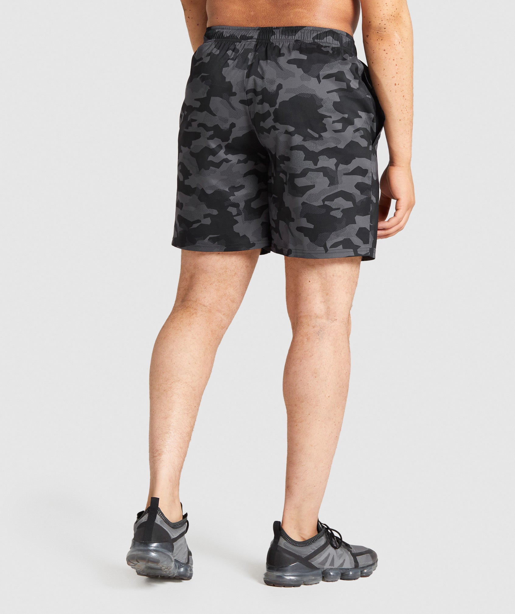 Bombshell Sportswear Fit Camo Shorts Gray Black Sz M