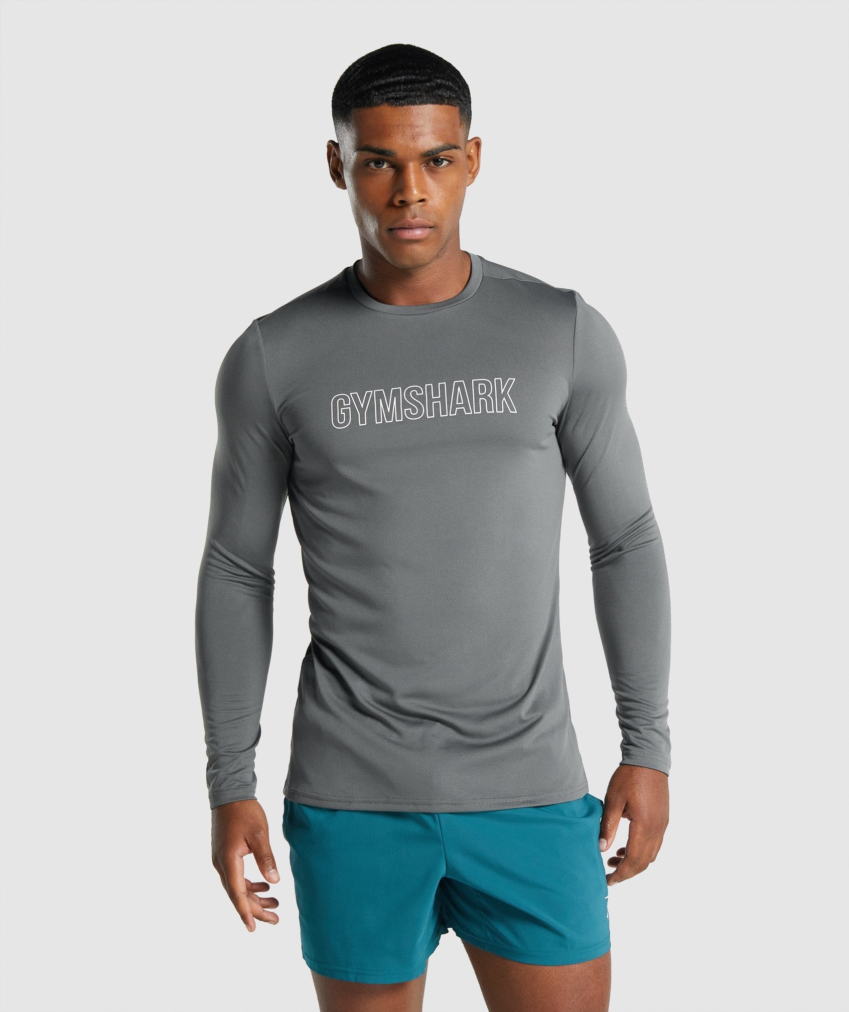 Arrival Long Sleeve Graphic T-Shirt in Charcoal - view 1