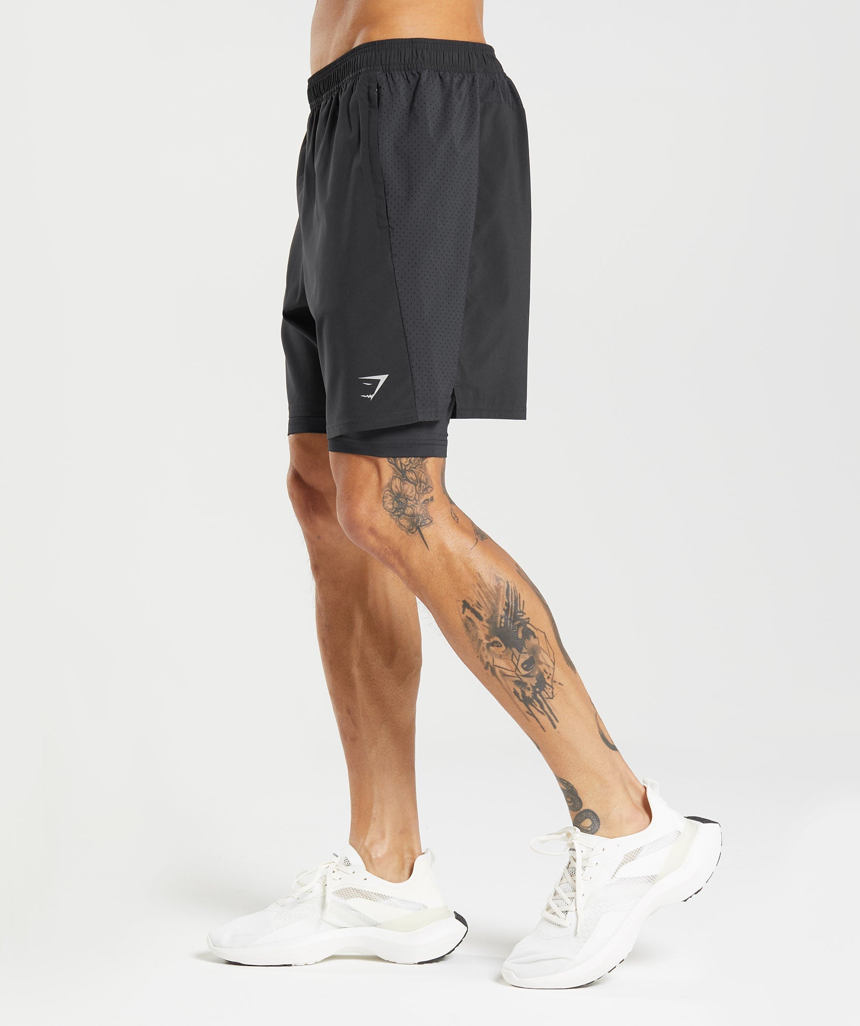 Gymshark Running 2 In 1 Shorts- Black