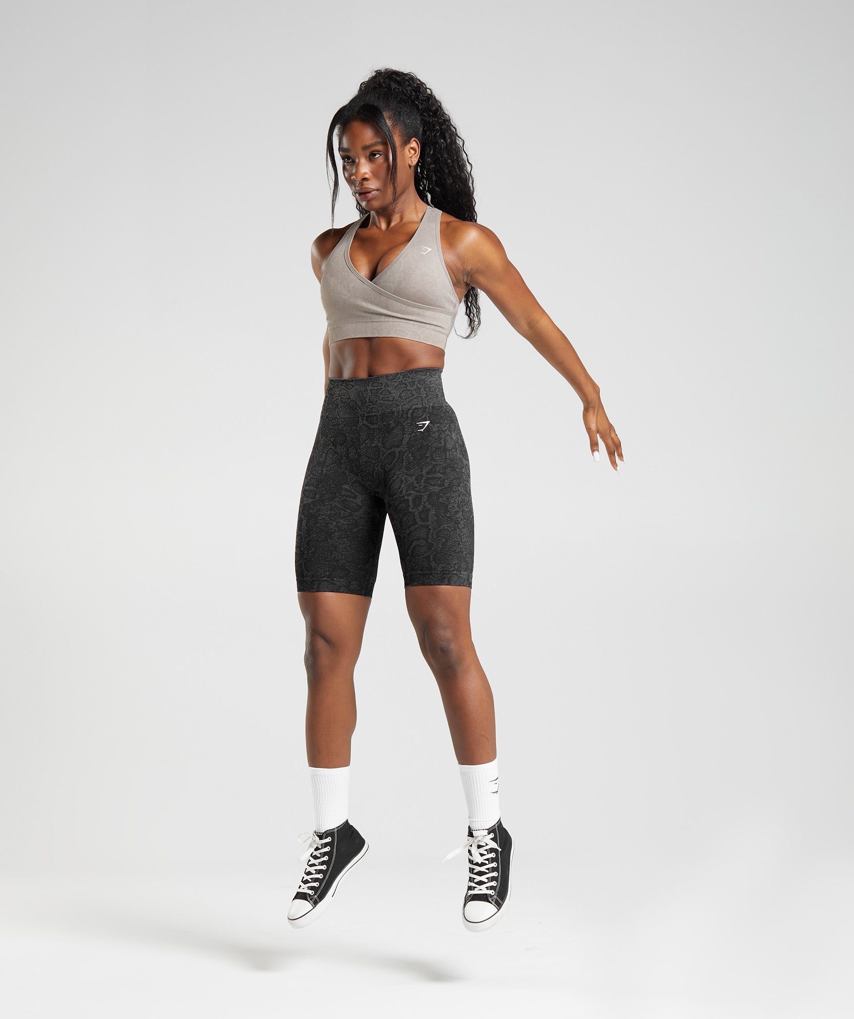 Gymshark - Adapt animal seamless shorts reef black on Designer Wardrobe