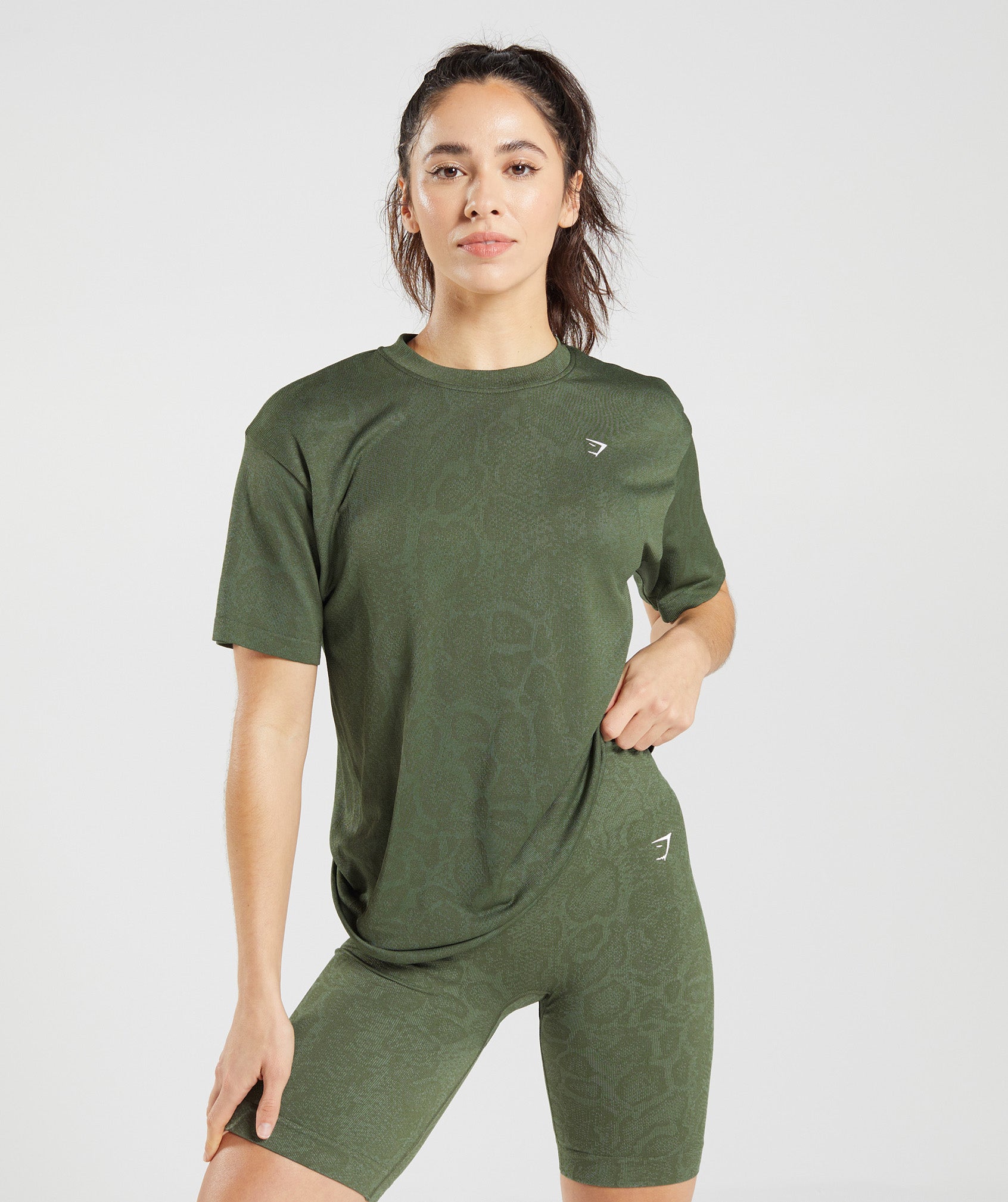 Adapt Animal Seamless T-Shirt in Willow Green/Core Olive - view 1