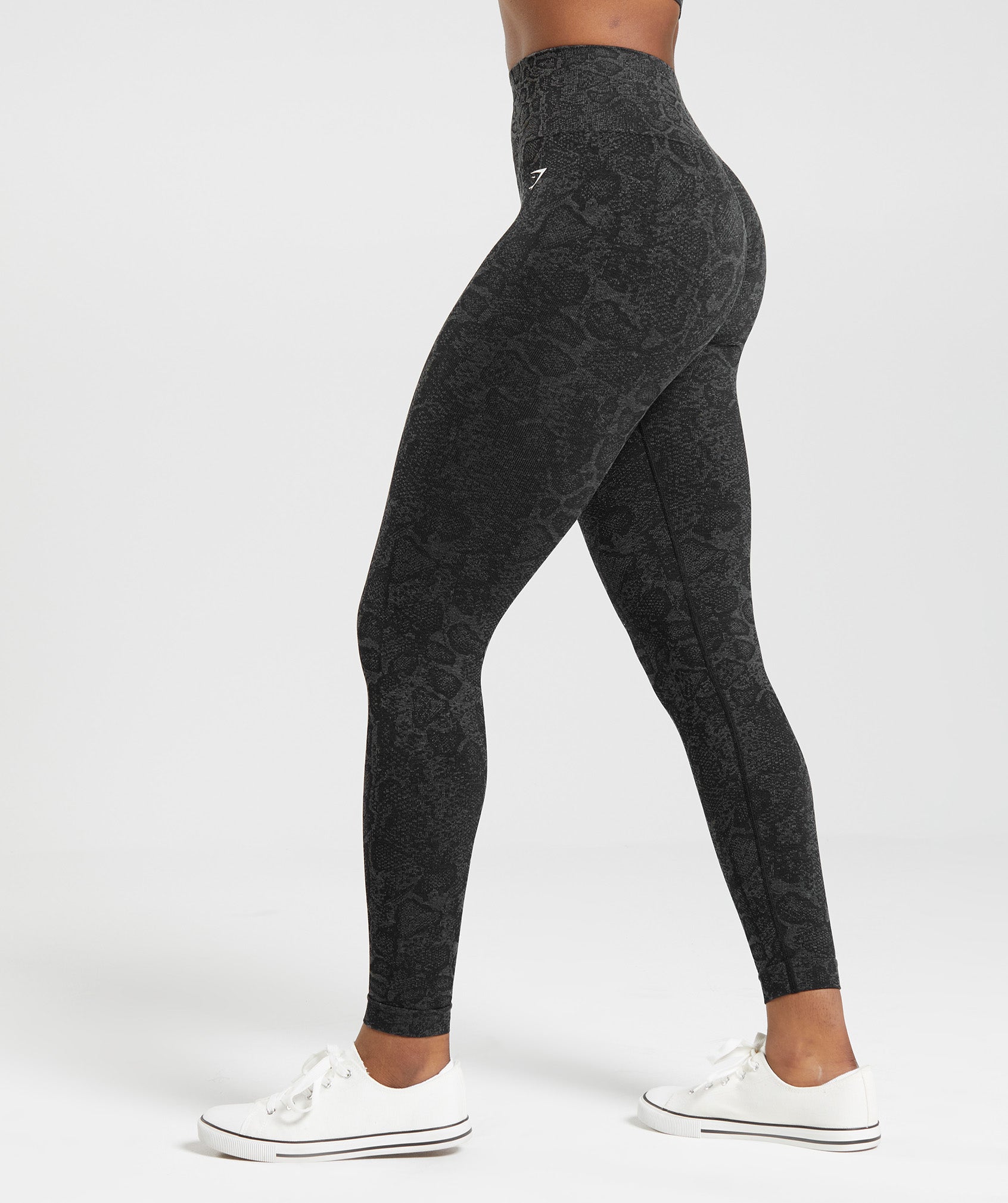 Gymshark Asymmetric Leggings Medium Womens Smokey Gray Black