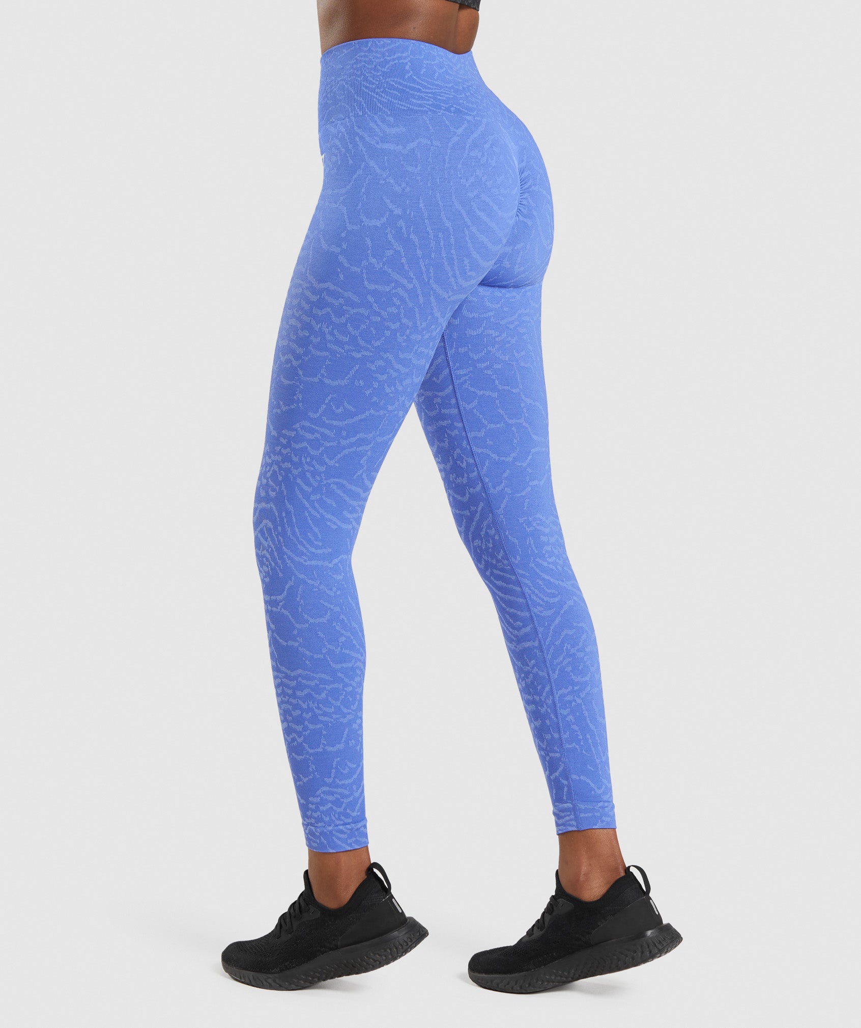 Gymshark Adapt Ombre Seamless Womens Long Training Tights - Blue