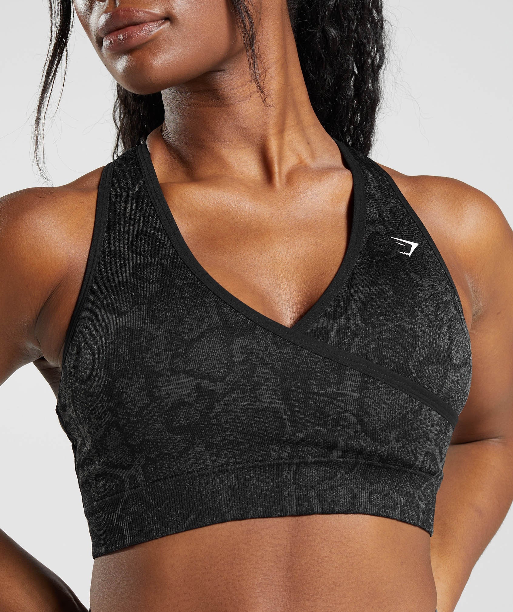 Adapt Animal Seamless Sports Bra in Urban Grey/Black - view 5