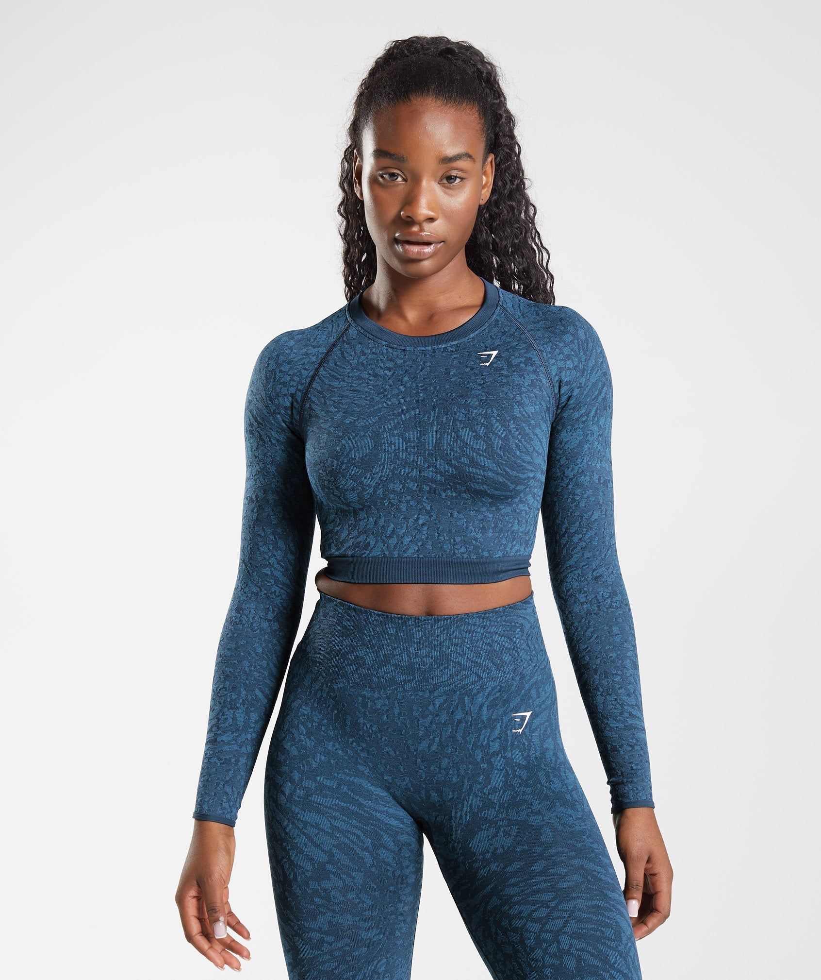 Gymshark Adapt Animal Seamless Lace Up Back Top - Wild