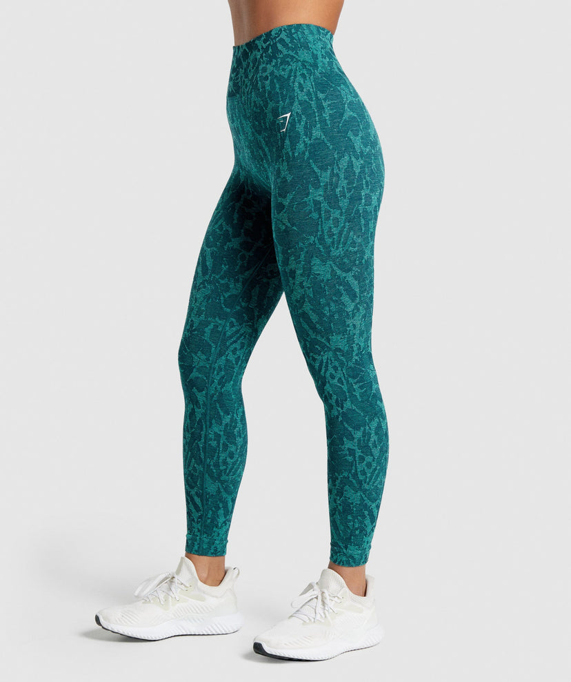 Gymshark Adapt Animal Seamless Leggings - Butterfly | Teal | Gymshark