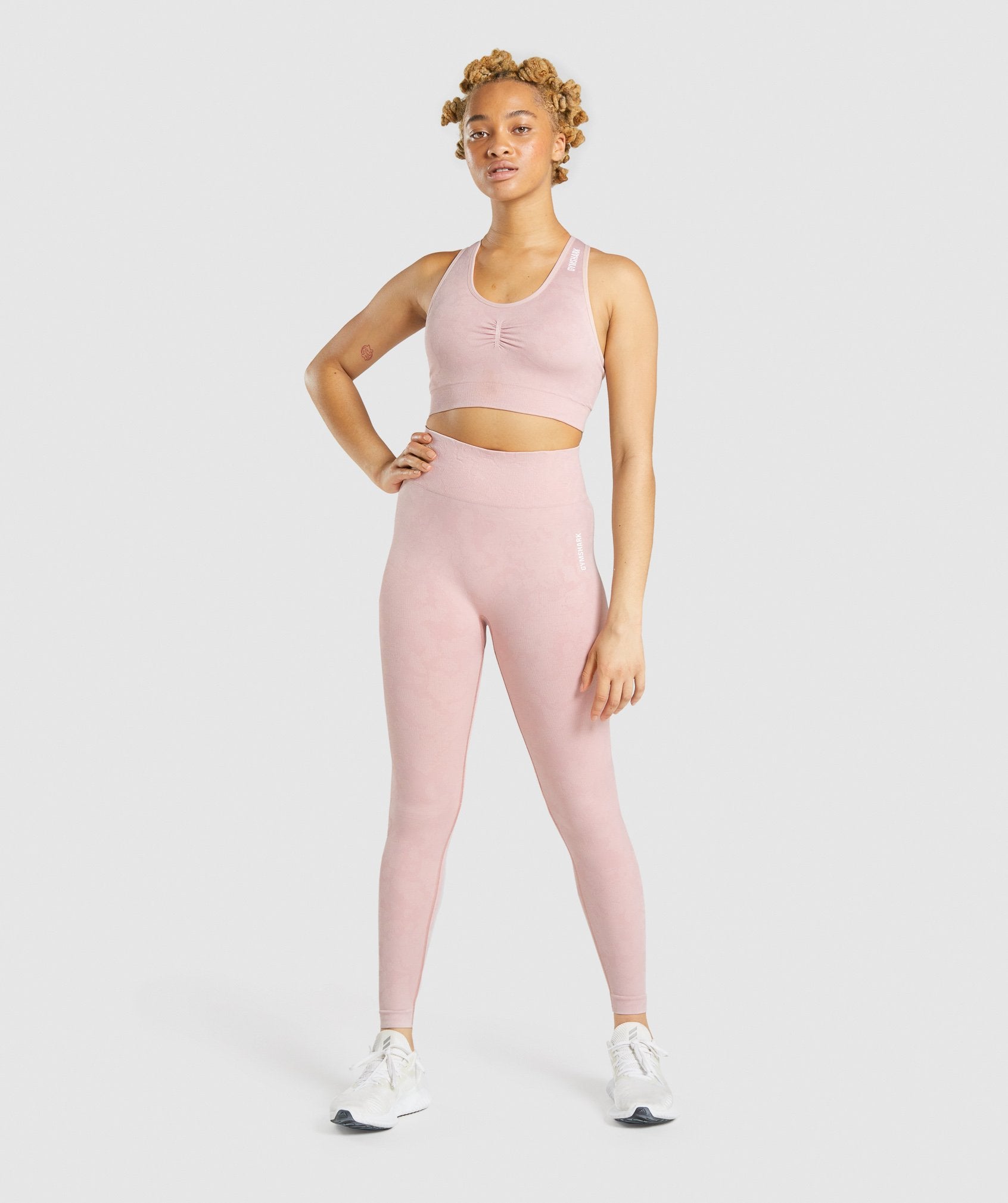 Gymshark Adapt Animal Seamless Sports Bra - Modern Blush Pink