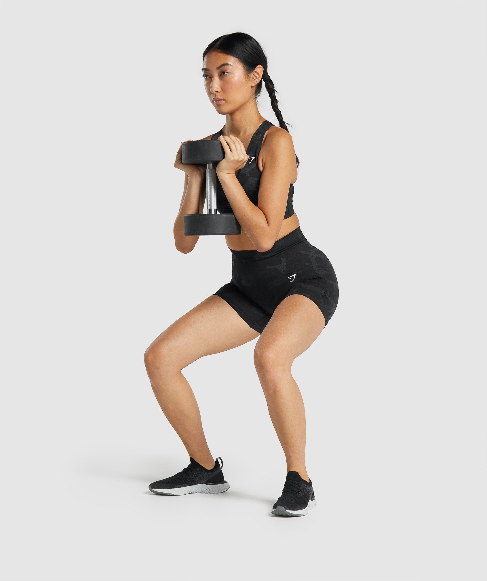 Gymshark, Shorts, Gymshark Adapt Camo Seamless Shorts Gym Workout Fitness  Black Gray Active