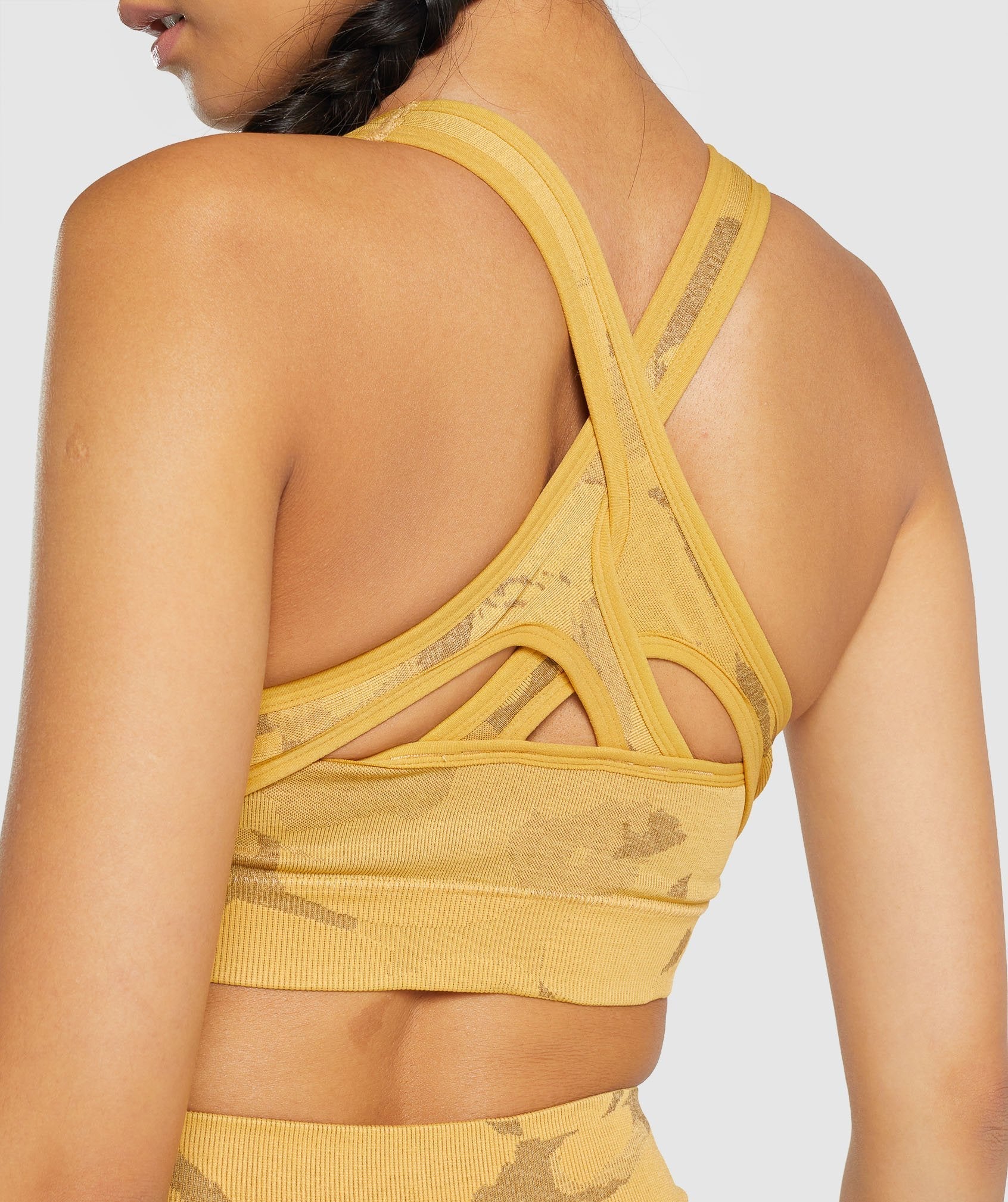 Adapt Camo Seamless Sports Bra in Savanna | Yellow