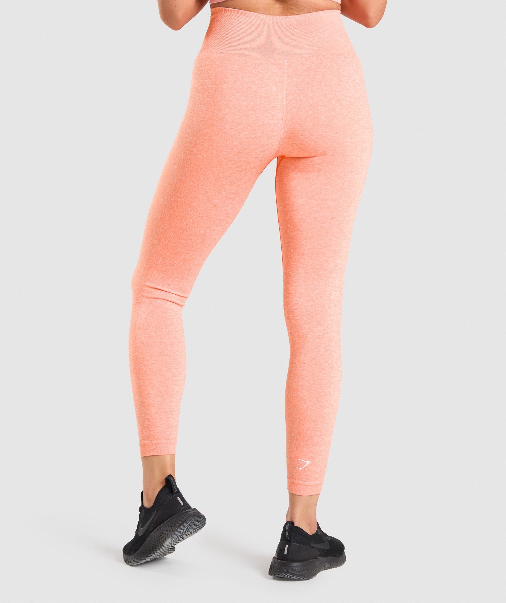 Adapt Marl Seamless Leggings in Orange - view 2