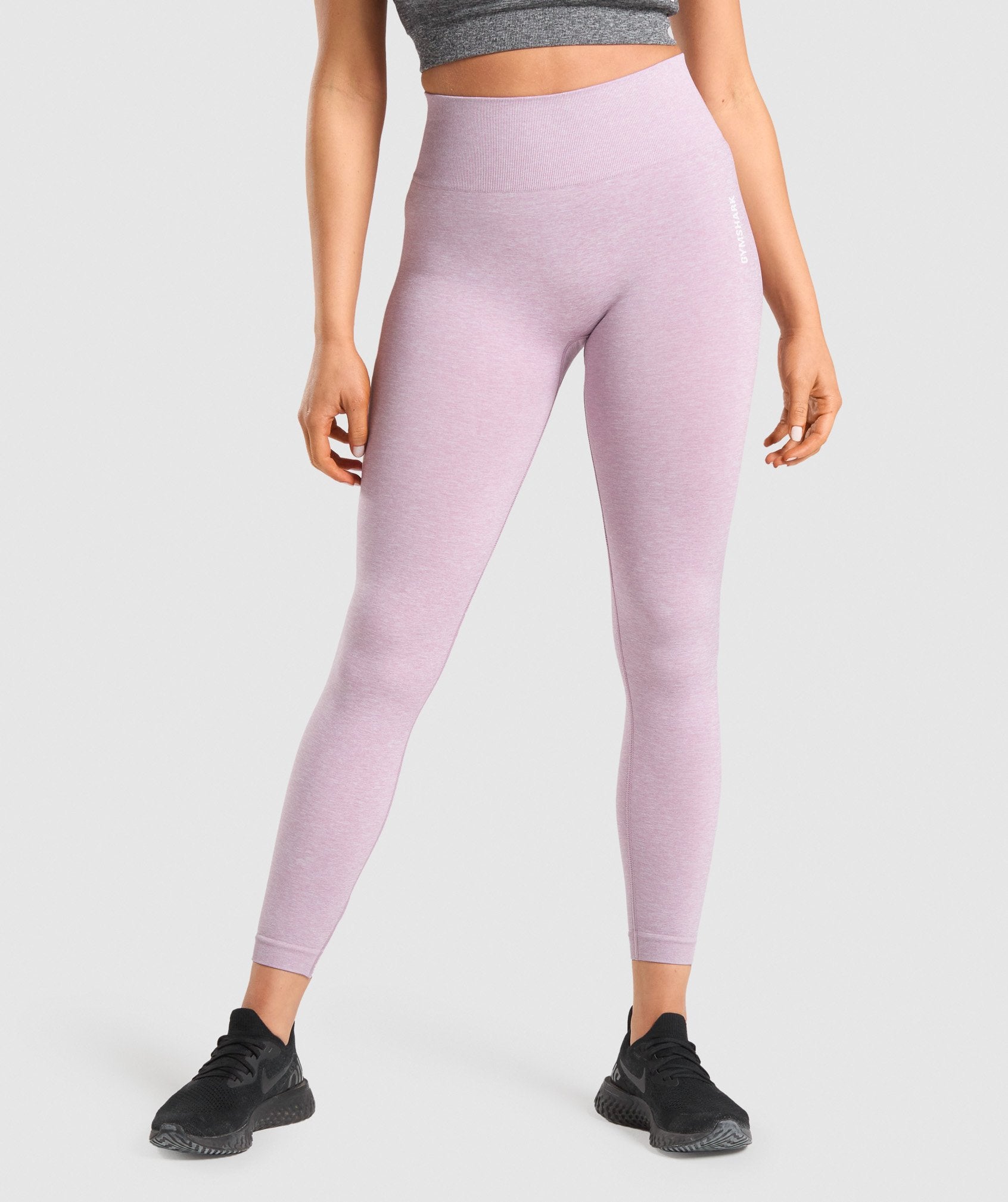 Adapt Marl Seamless Leggings in Light Purple - view 1