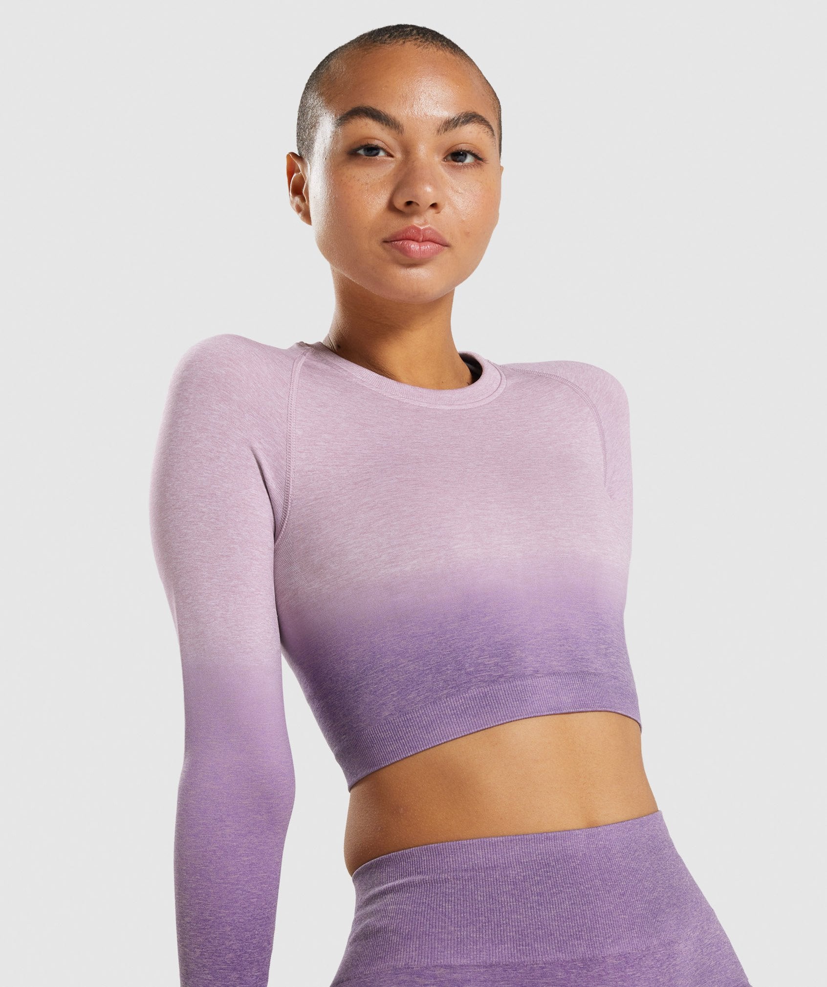 Gymshark Womens Adapt Ombre Seamless Shorts (Purple