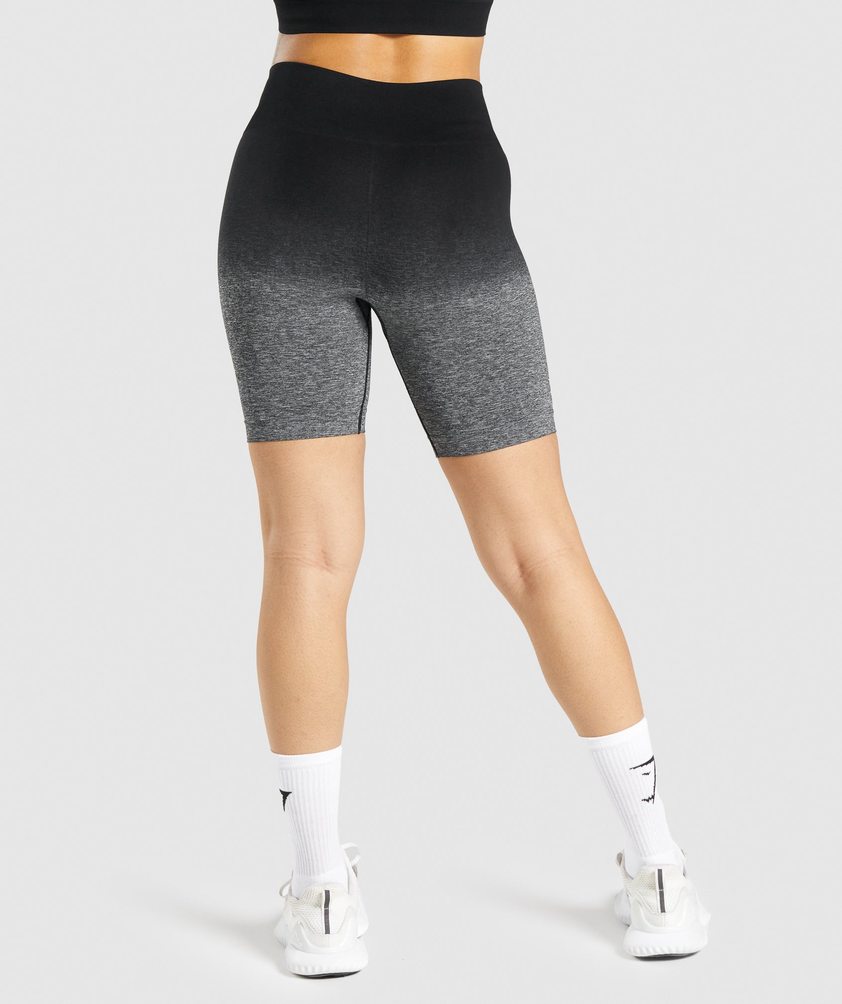Adapt Ombre Seamless Shorts in Black/Black Marl - view 2