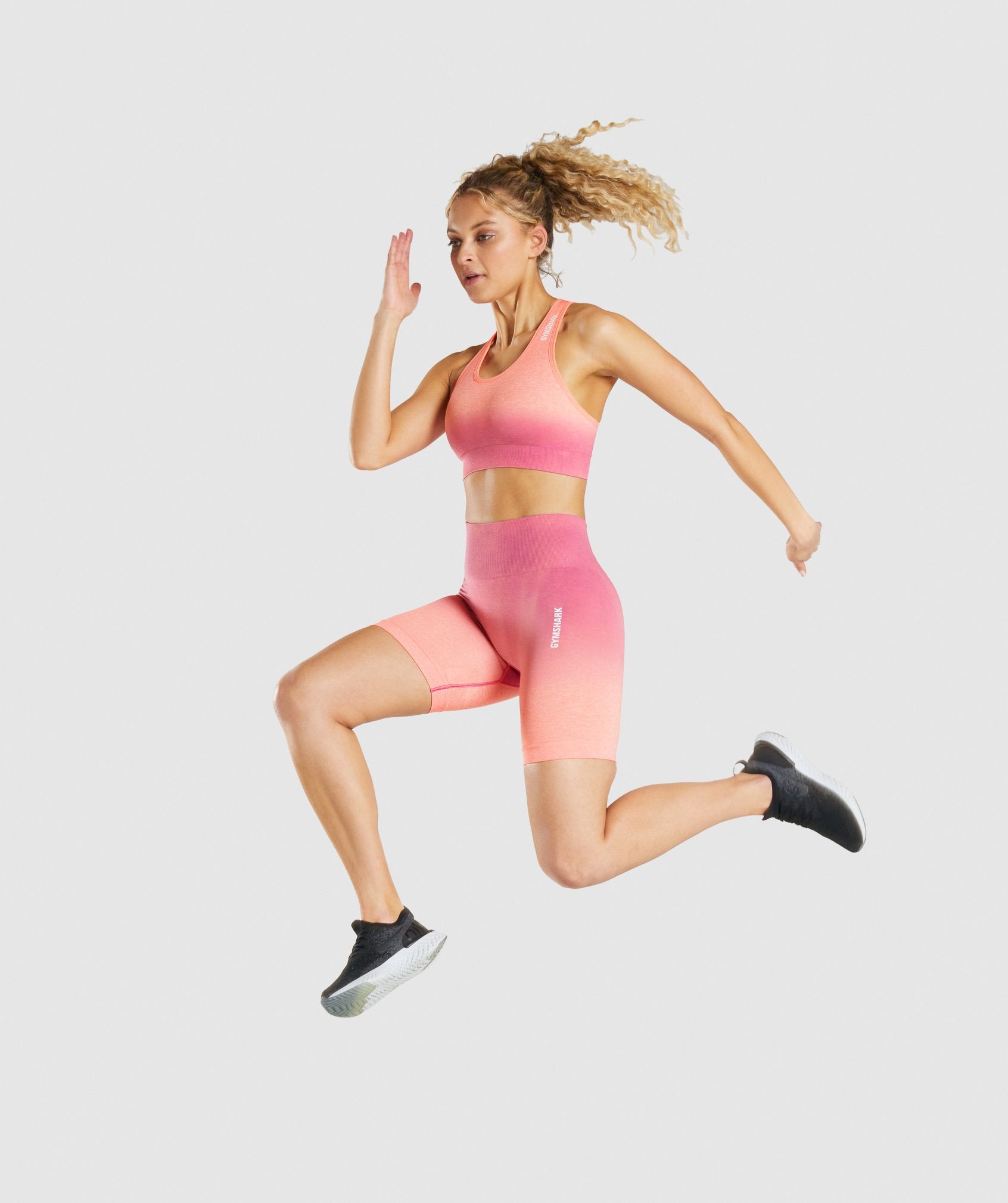 Gymshark Size Med Adapt Ombre Seamless Workout Gym Leggings Orange