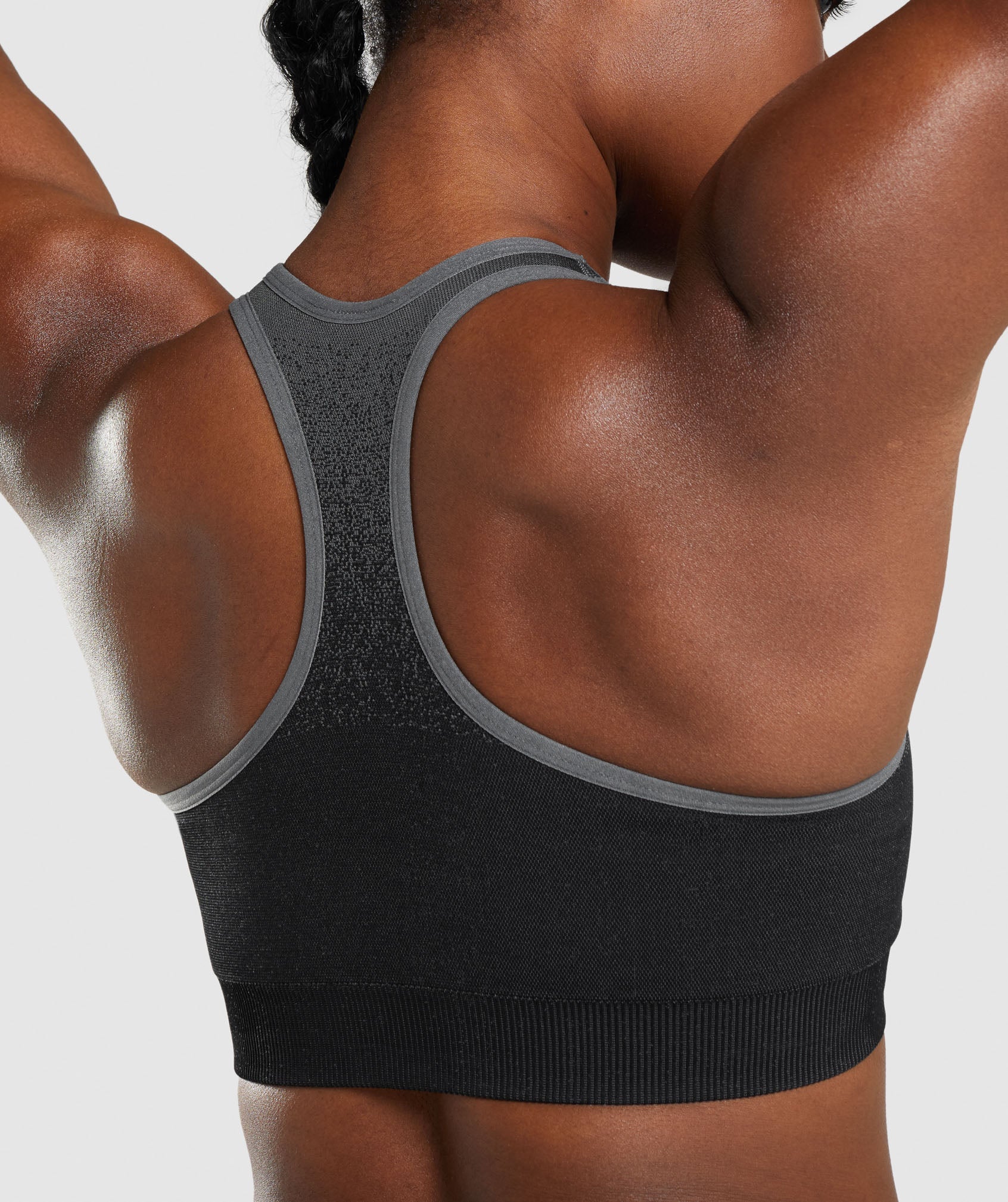 Adapt Ombre Seamless Sports Bra in Black/Grey - view 5