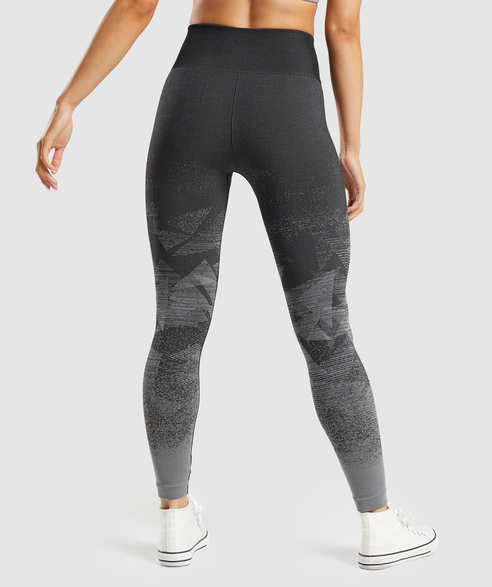 Gymshark Adapt Ombre Seamless Leggings - Triangle | Black Print | Gymshark