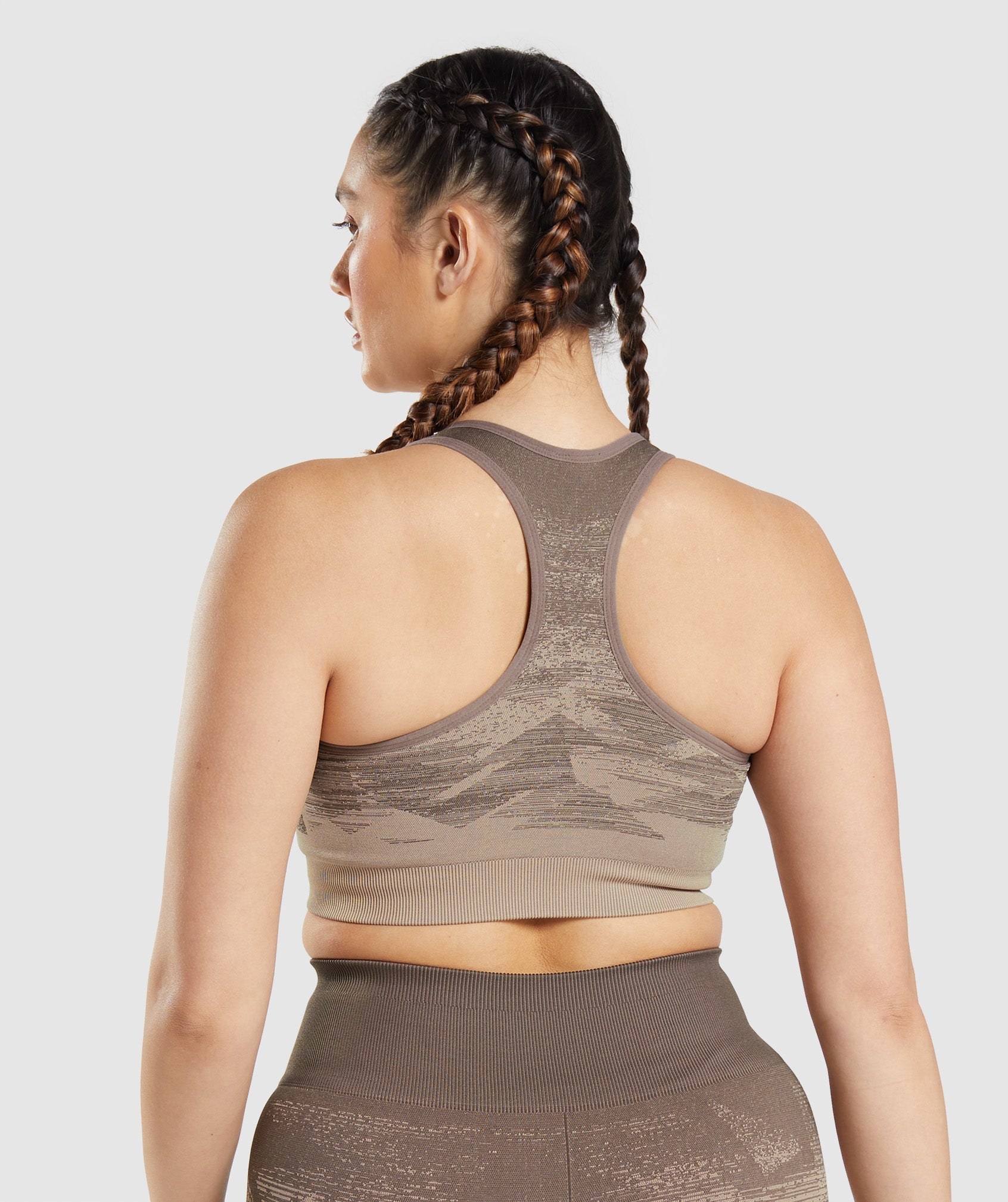 Adapt Ombre Seamless Sports Bra in Triangle | Penny Brown Print - view 2