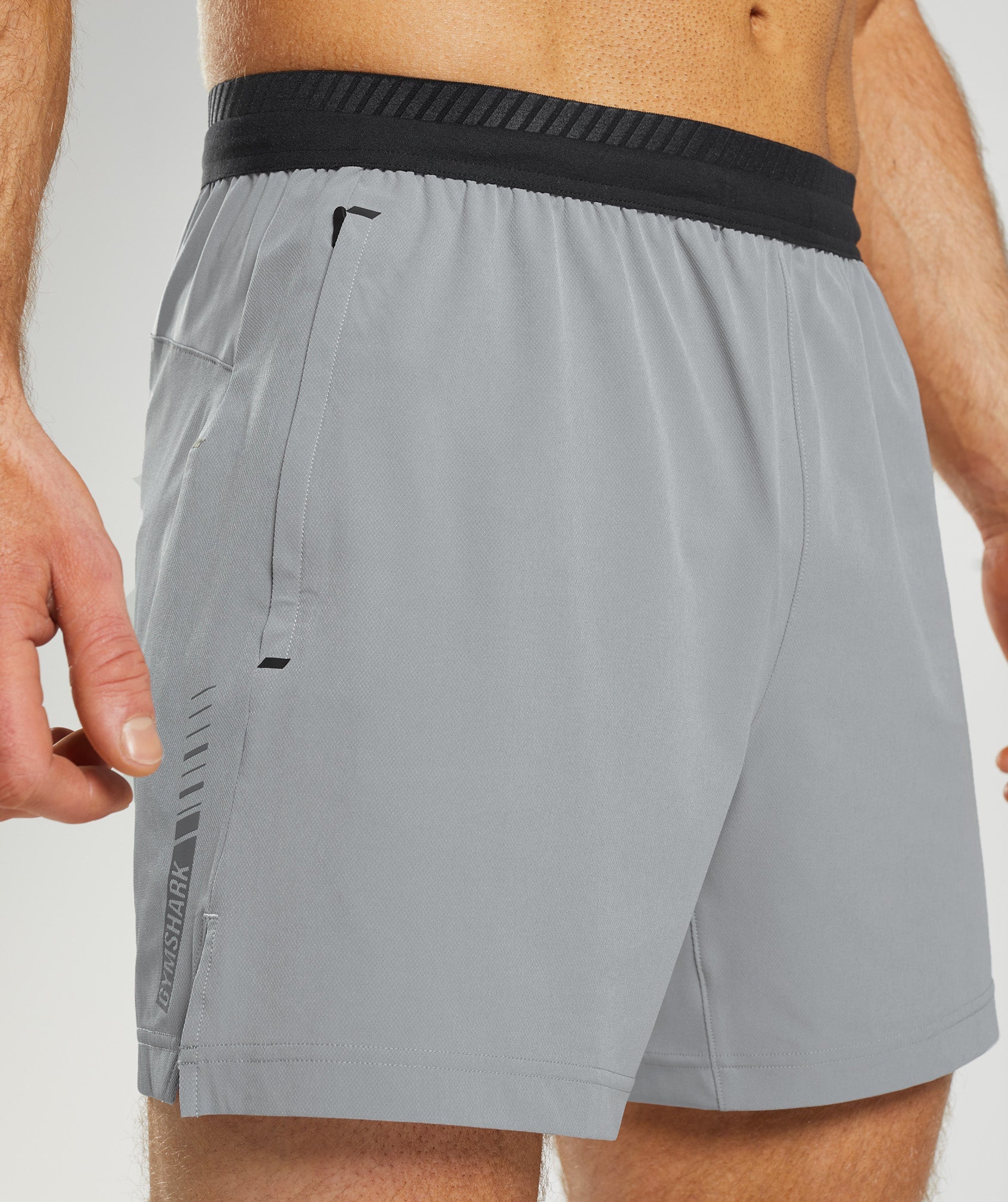 Apex 5" Hybrid Shorts in Drift Grey - view 6