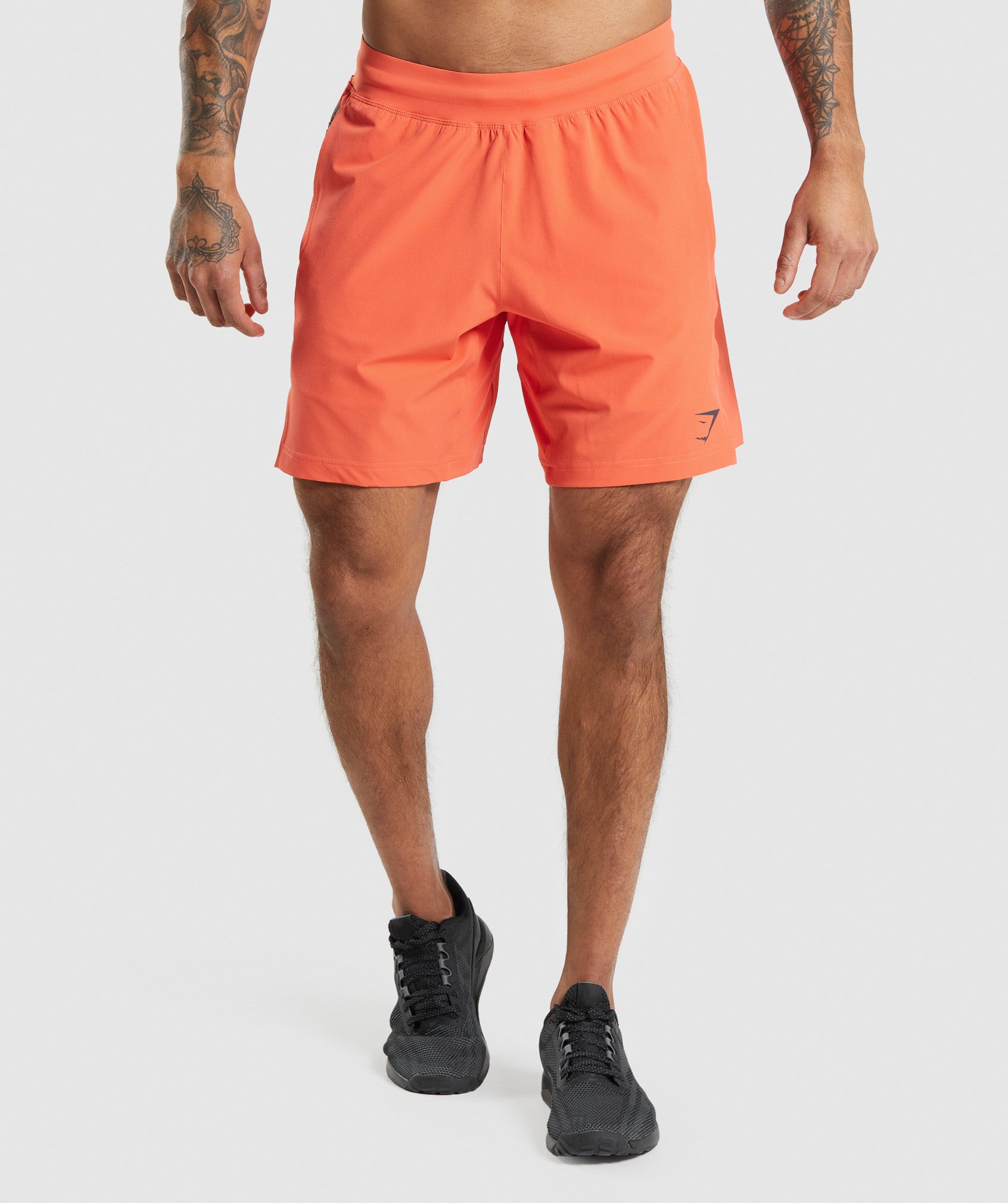 Apex 8" Function Shorts in Papaya Orange - view 1