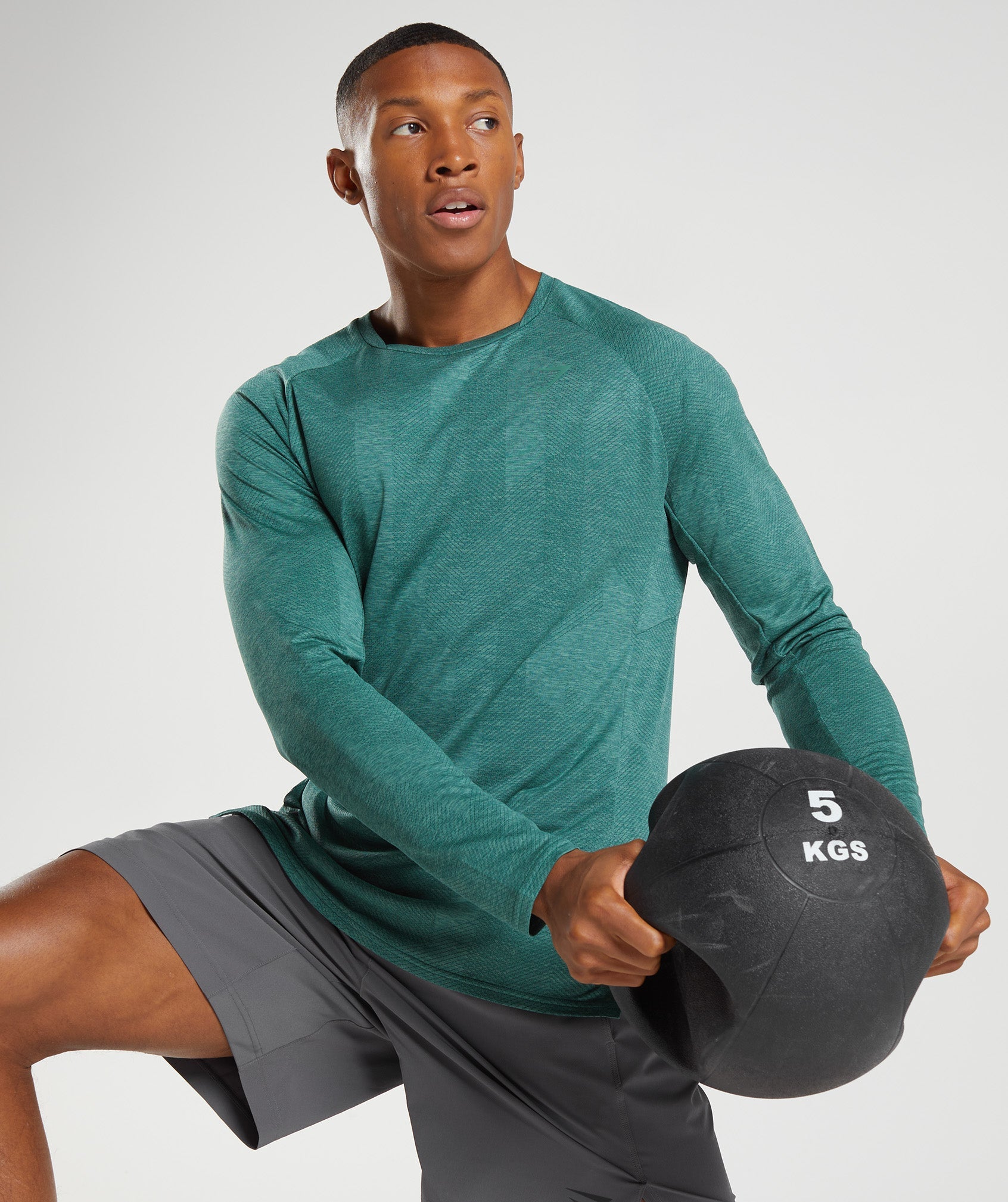 Apex Long Sleeve T-Shirt in Woodland Green/Hoya Green - view 3