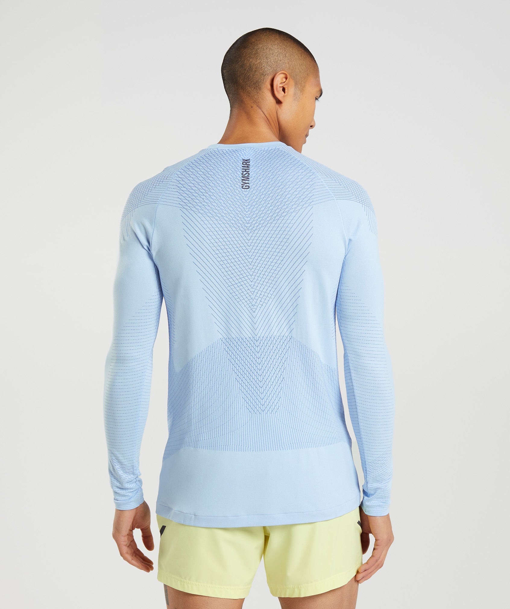 Apex Seamless Long Sleeve T-Shirt in Linen Blue/Court Blue - view 2