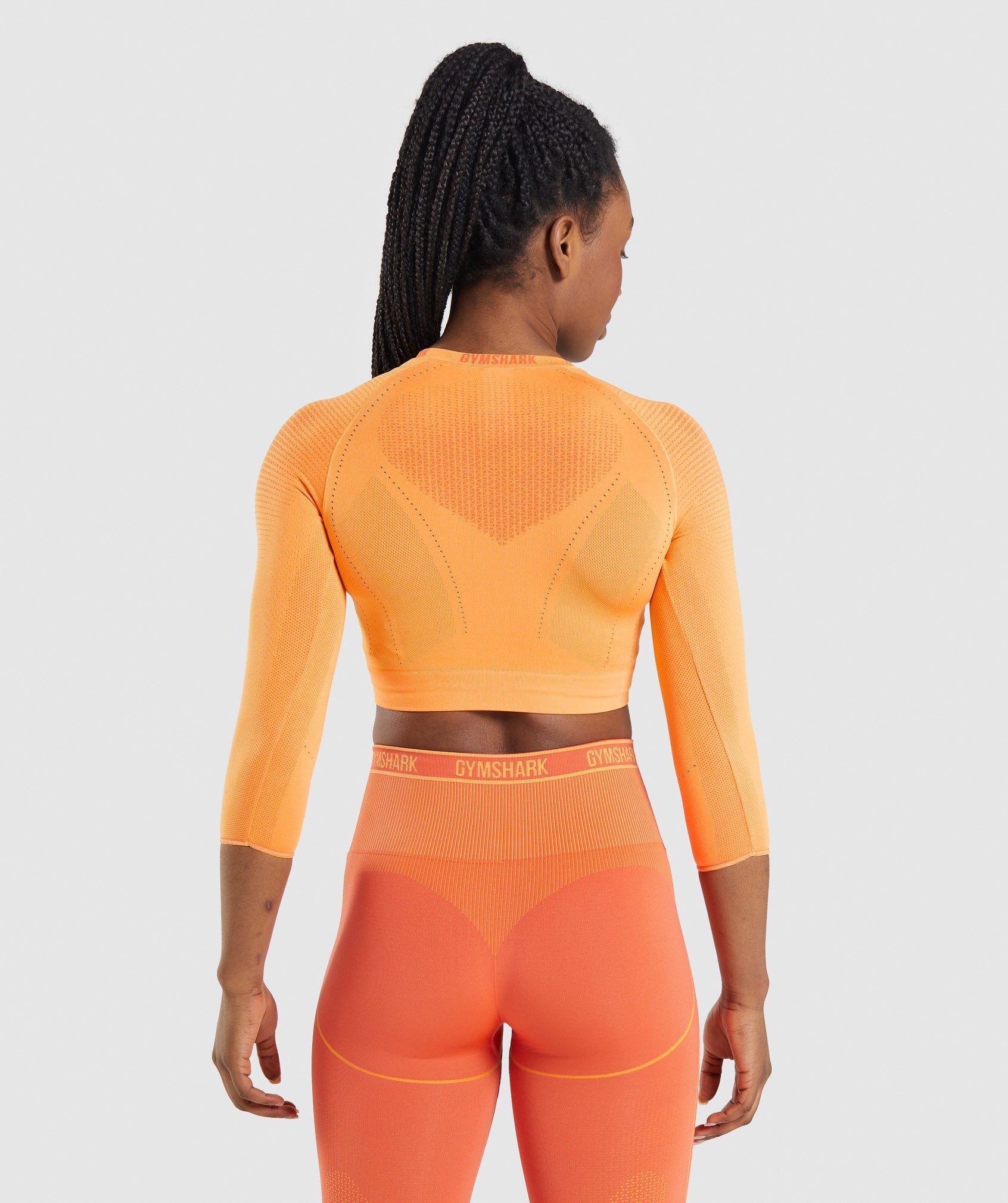 GYMSHARK: Apex Seamless High Rise Short - Papaya Orange/Apricot