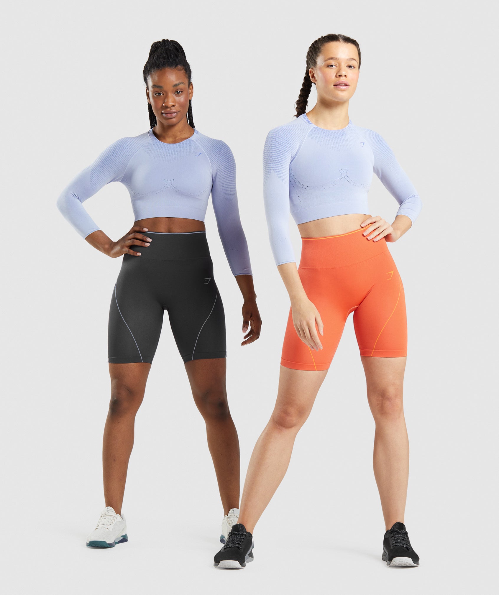 Apex Seamless Crop Top in Lavender Blue/Court Blue - view 4