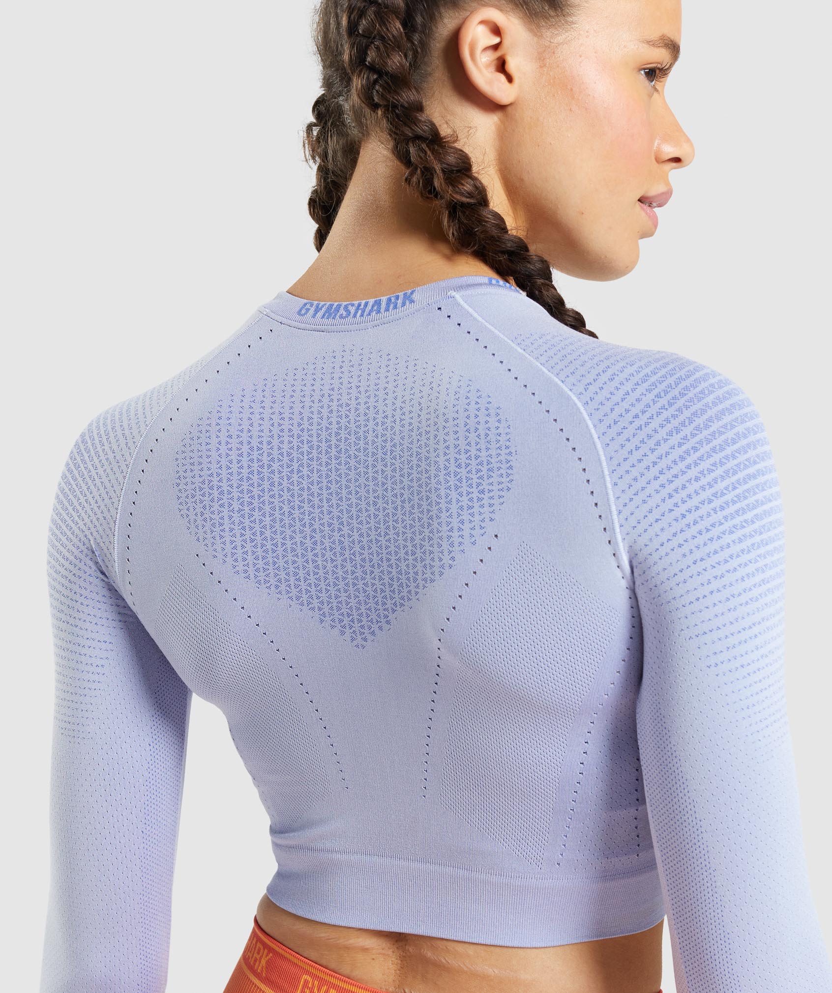 Apex Seamless Crop Top in Lavender Blue/Court Blue - view 6