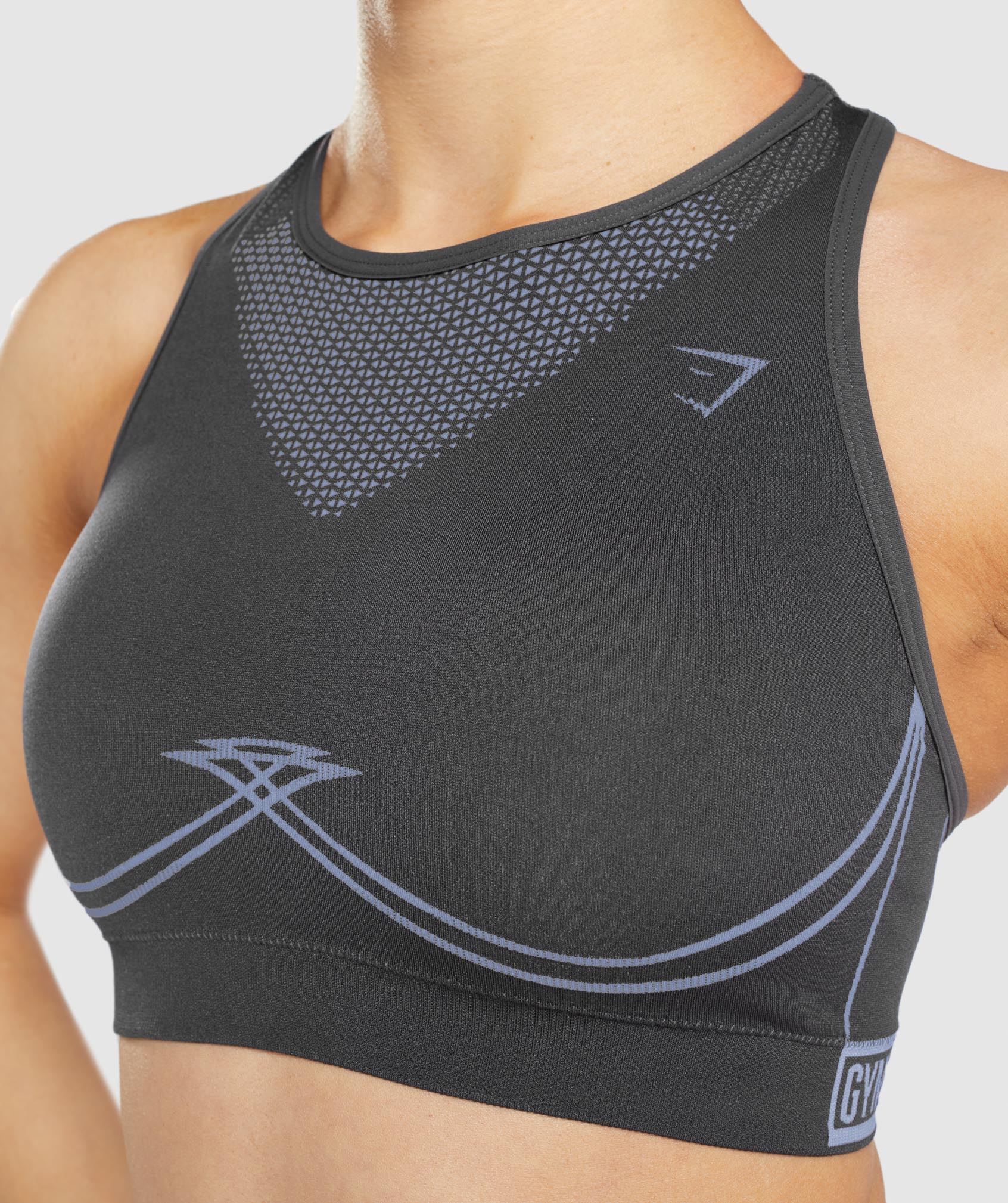 Apex Seamless Sports Bra in Onyx Grey/Lavender Blue - view 6