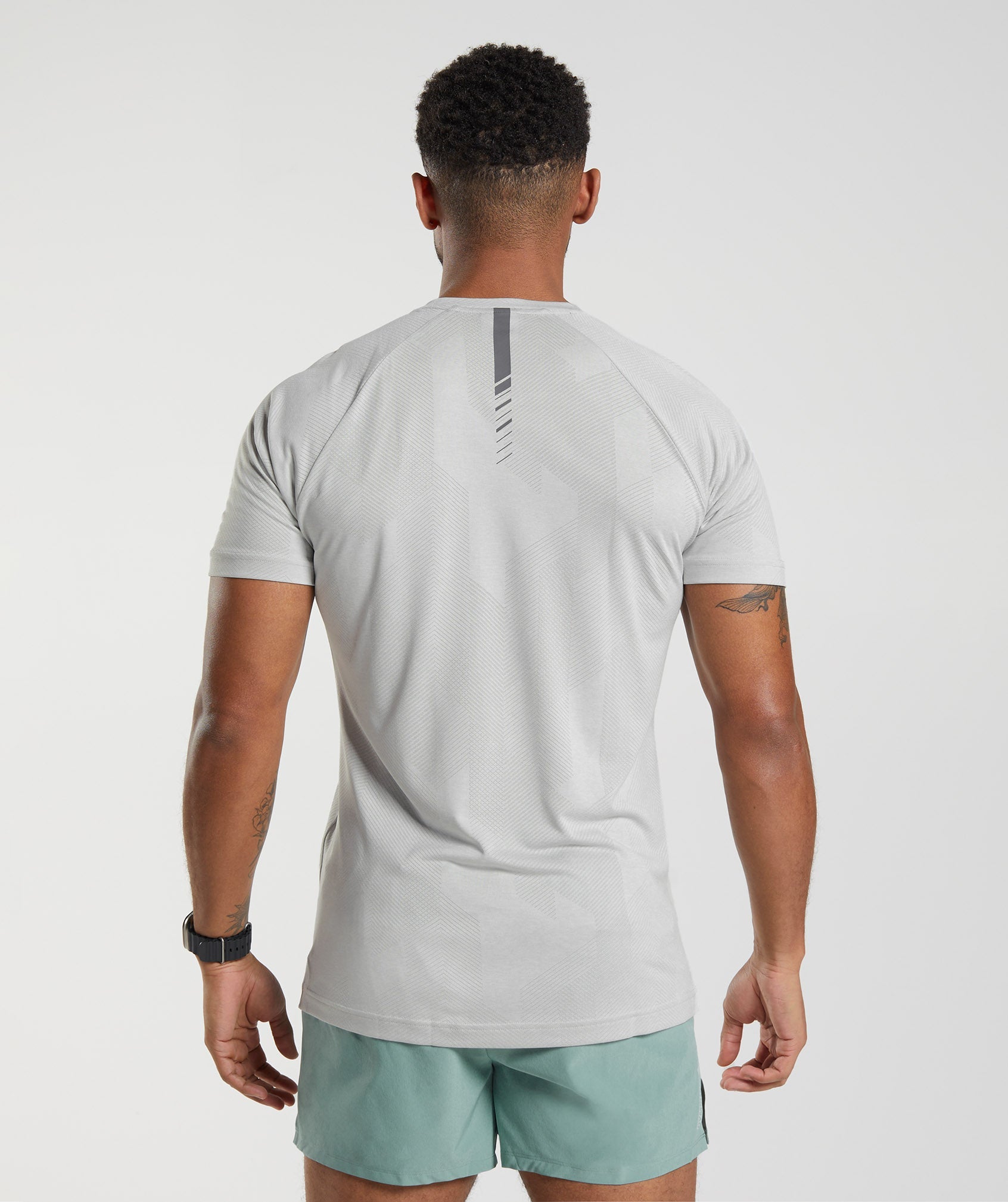 Gymshark Apex Seamless T-Shirt - Light Grey/Medium Grey